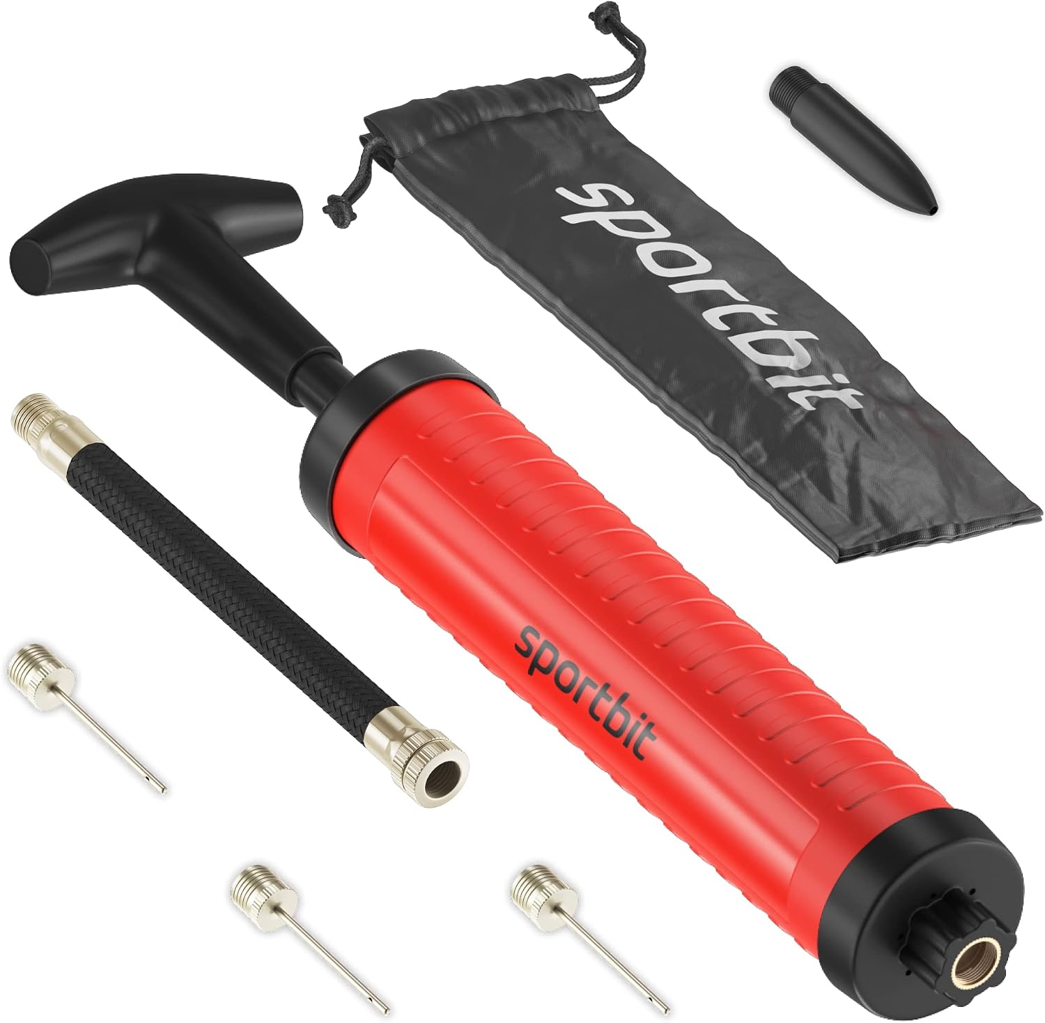 Push & Pull Inflating System, Hand Pump for Basketball, Volleyball, Soccer & Football, Court & Gym Ready