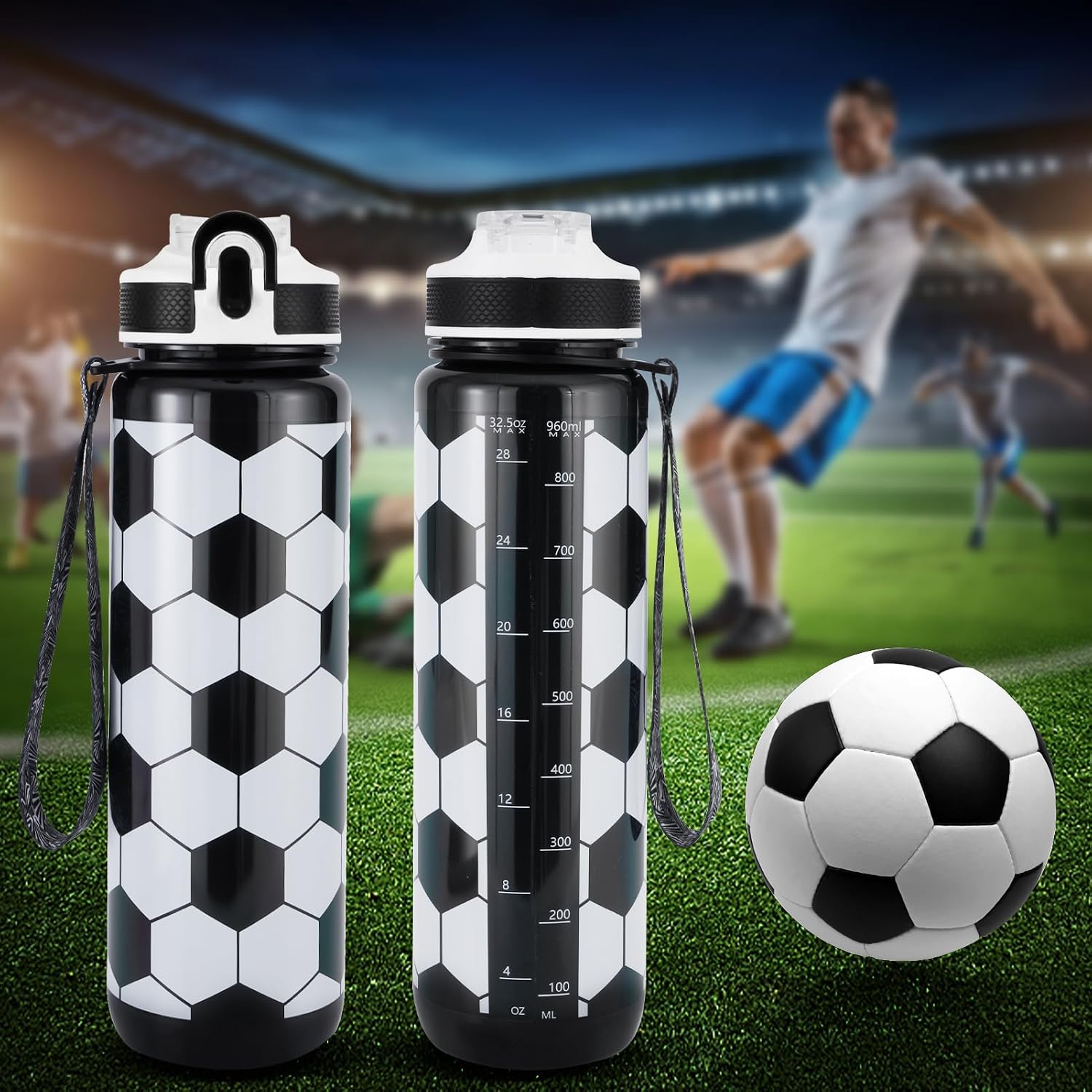EYQ 32oz Water Bottle with Straw, Time Marker, Blue Purple | Blue Purple Tritan, BPA Free, Time Marker, Leakproof Lock Lid, Wide Mouth, for Gym, School, Office and Travel - Image 6