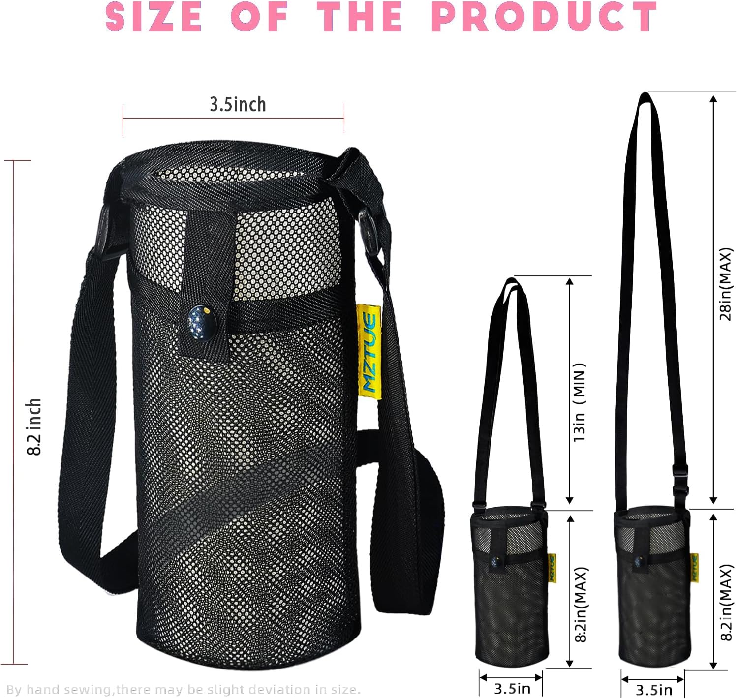 Hands Free Water Bottle Carrier with Strap for Hiking, Walking | Hands Free Bottle Sling Bag, Easy Clean, Lightweight, Foldable, Space Saving Carrier Suitable for Daily Essentials - Image 6