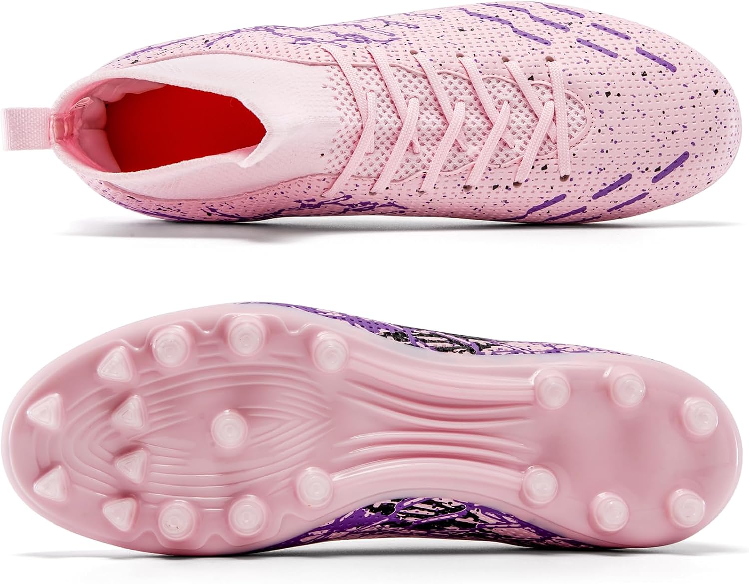 Unisex Soccer Cleats Lightweight No-Tie Lacing System Multi-Surface Football Shoes with Ankle Support for Beginners to Advanced Players - Image 5