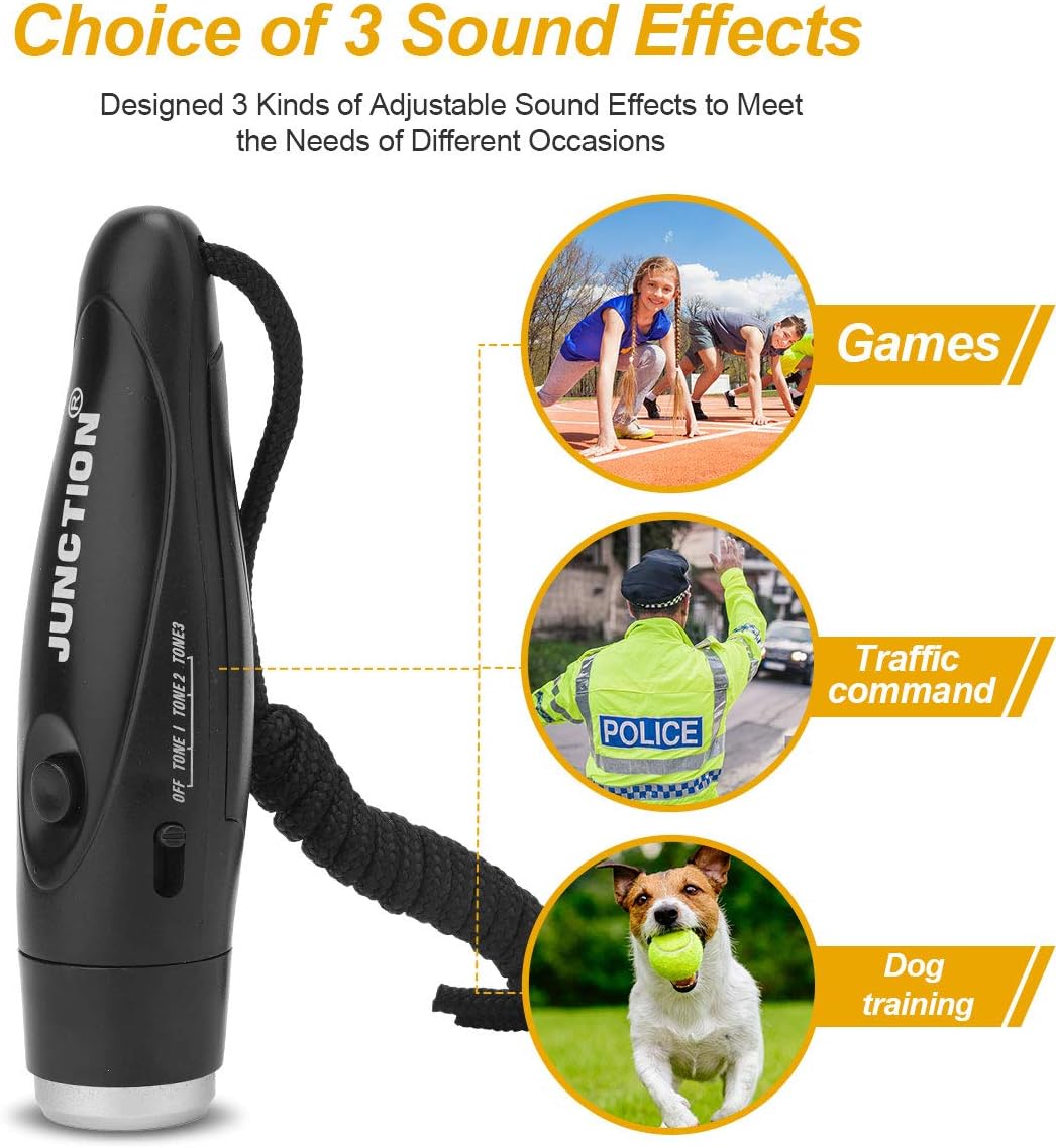 UNIWA Electronic Whistle, 3 Pack Handheld Whistle with Three Tone Distinct High Volume - Image 3