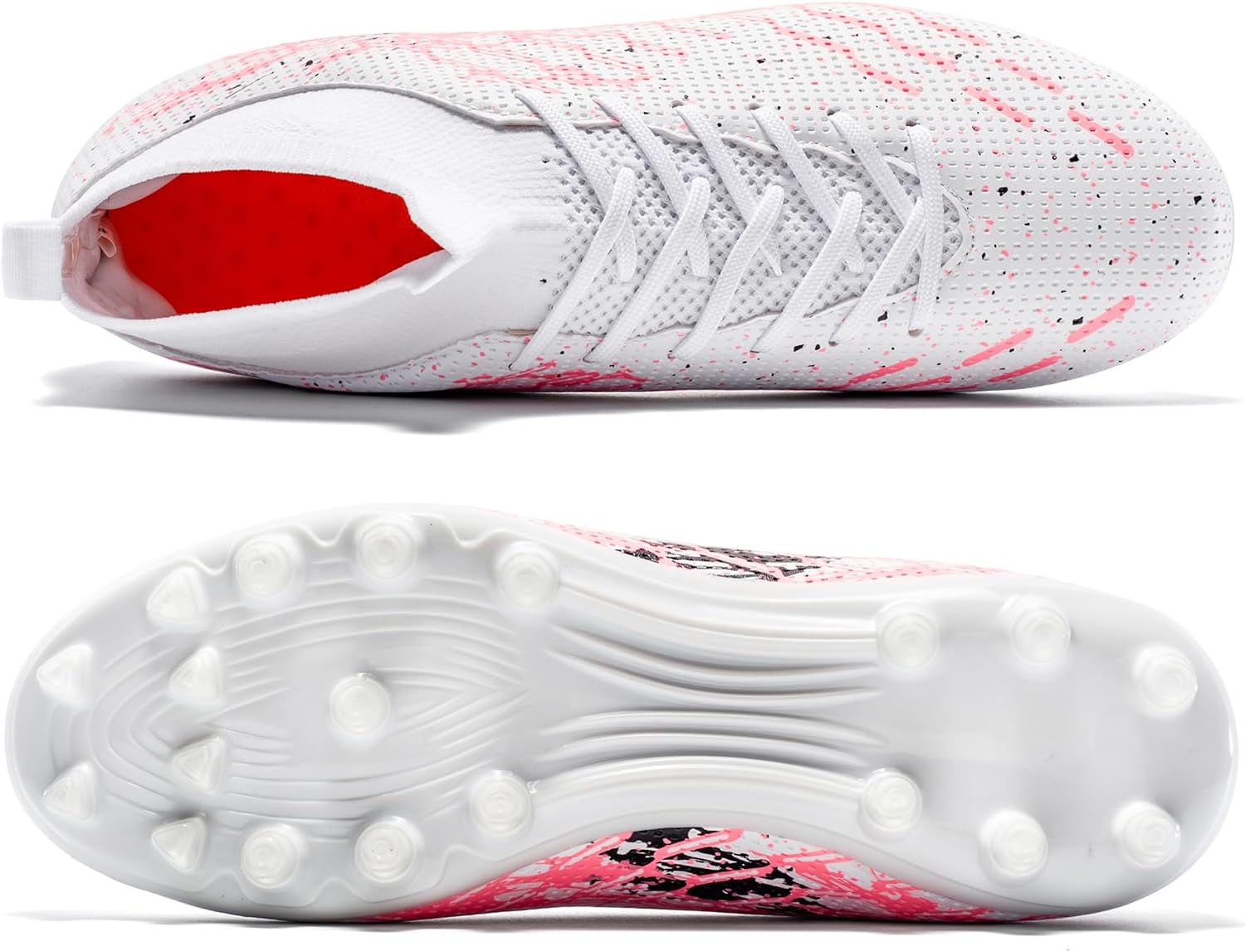Unisex Soccer Cleats Lightweight No-Tie Lacing System Multi-Surface Football Shoes with Ankle Support for Beginners to Advanced Players - Image 6
