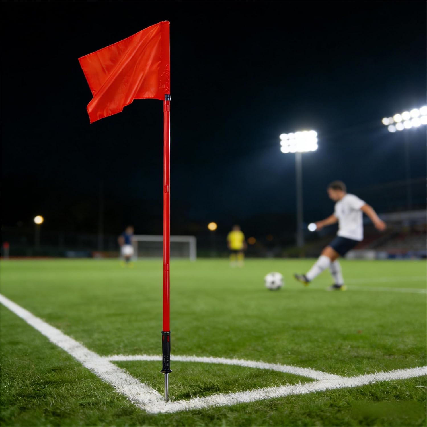 5FT Soccer Corner Flags for Soccer Field Set of 4, With Storage Bag (Red) | Soccer Flags Agility Poles Soccer Training Poles,Spring Loaded Adjustable Speed and Agility Training Equipment - Image 6