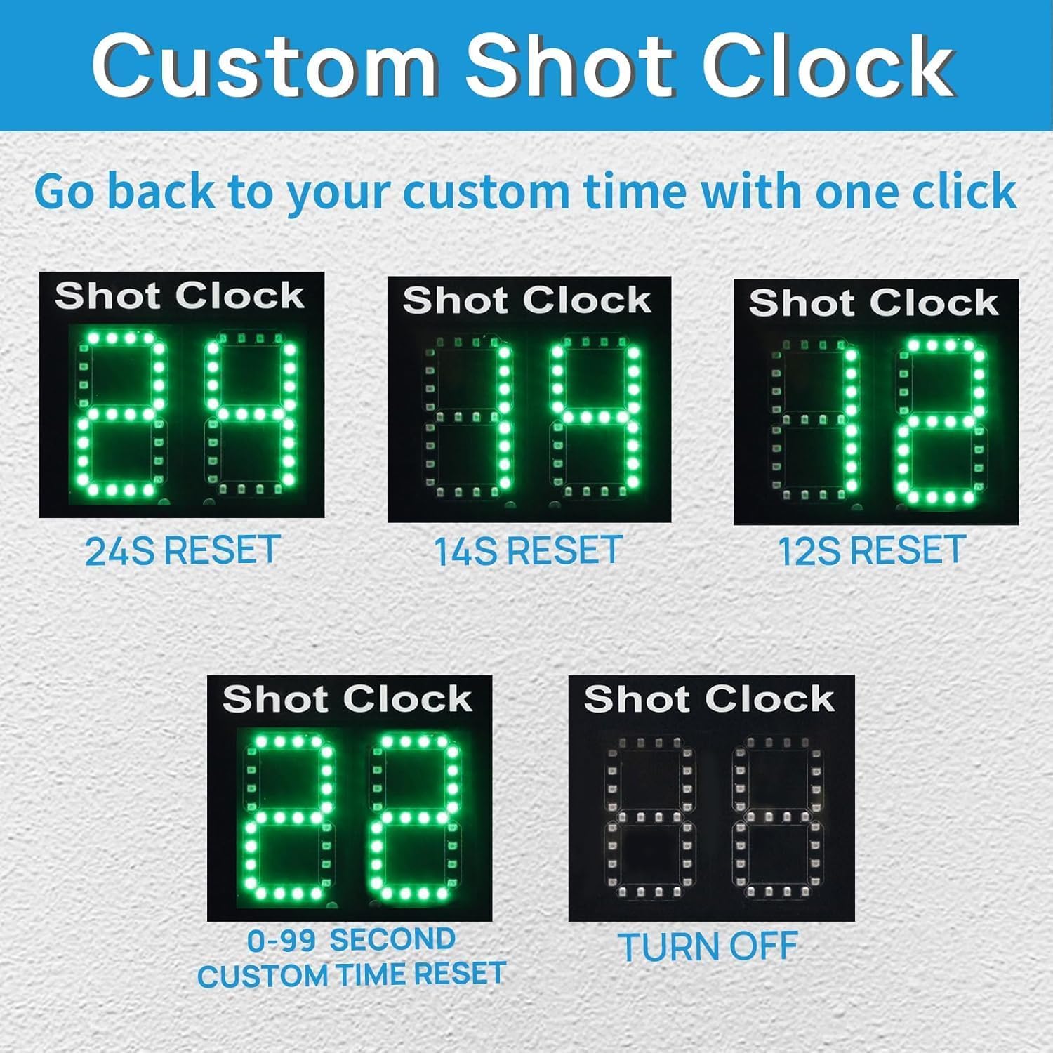 YZ LED Basketball Scoreboard with Shot Clock, Portable Scoreboard Basketball, Digital Scoreboard with Remote, Electronic Scoreboard with Timer Clock, Digital Score Keeper Outdoor - Image 5