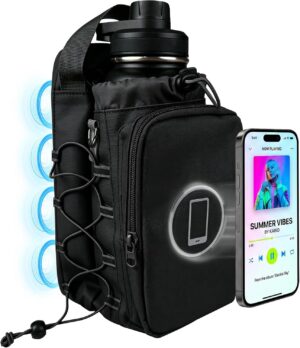 JACZZO Magnetic Gym Bag, Water Bott...