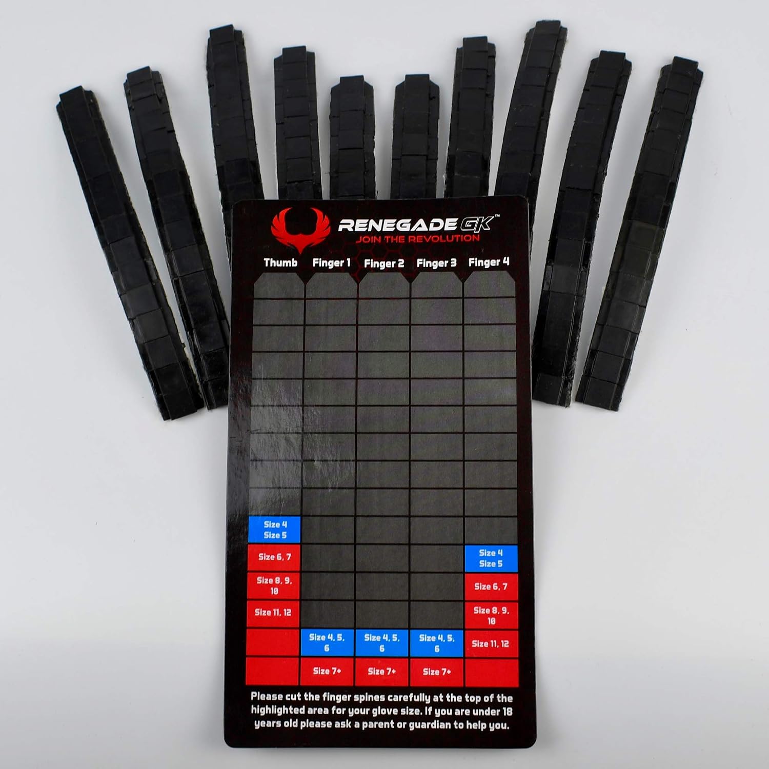 Renegade GK Endo Pro-Tek Fingersaves (Set of 10) Fits Goalkeeper Gloves Sizes 4-12, Maximum Protection - Image 2