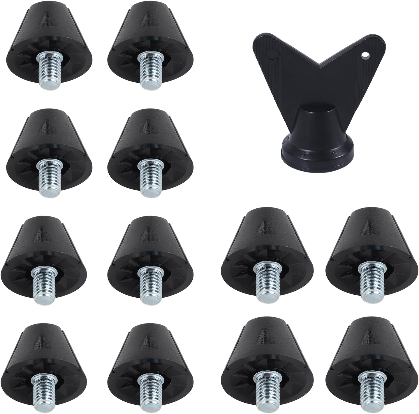 Football Boot Studs, Soccer Cleats Replacement Running Spikes Rugby Soccer Shoe Studs Replacement Screw-in Plastic/Iron Spikes for Firm Surfaces Outdoor Athletic Training