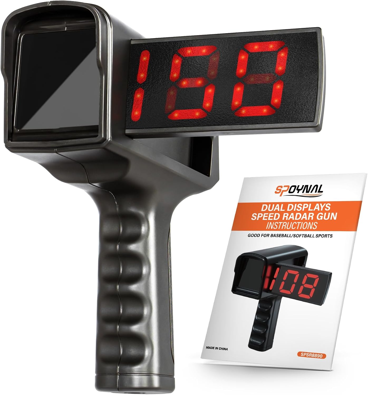 SPOYNAL Baseball Radar Gun, Dual LED/LCD Display, 10-Data Recall | Speed training equipment for baseball, softball & soccer with a large display and playback of the 10 most recent readings - Image 9