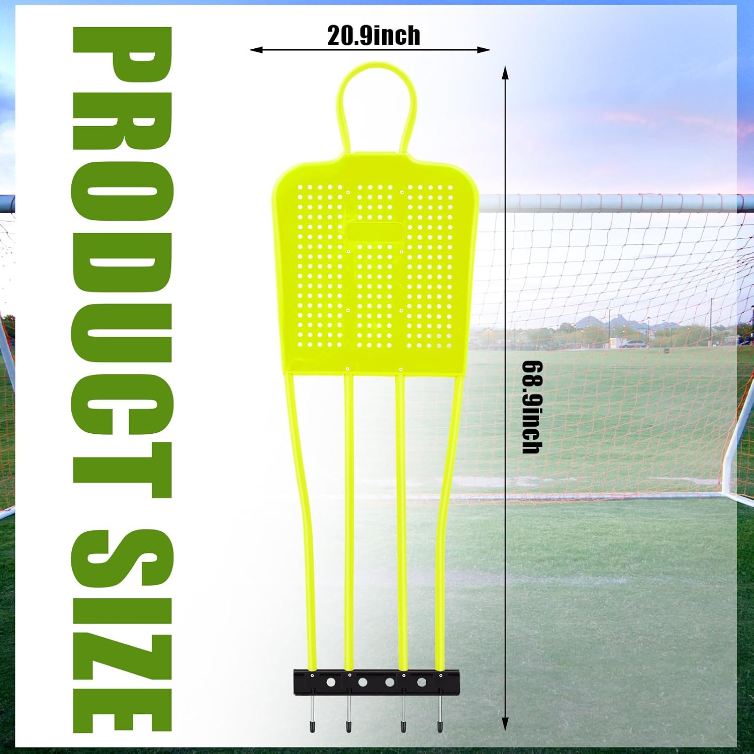 Shappy Soccer Kick Training Mannequin Durable ABS Plastic Training Dummies with Steel Ground Spikes Soccer Mannequin Goal Equipment - Image 2