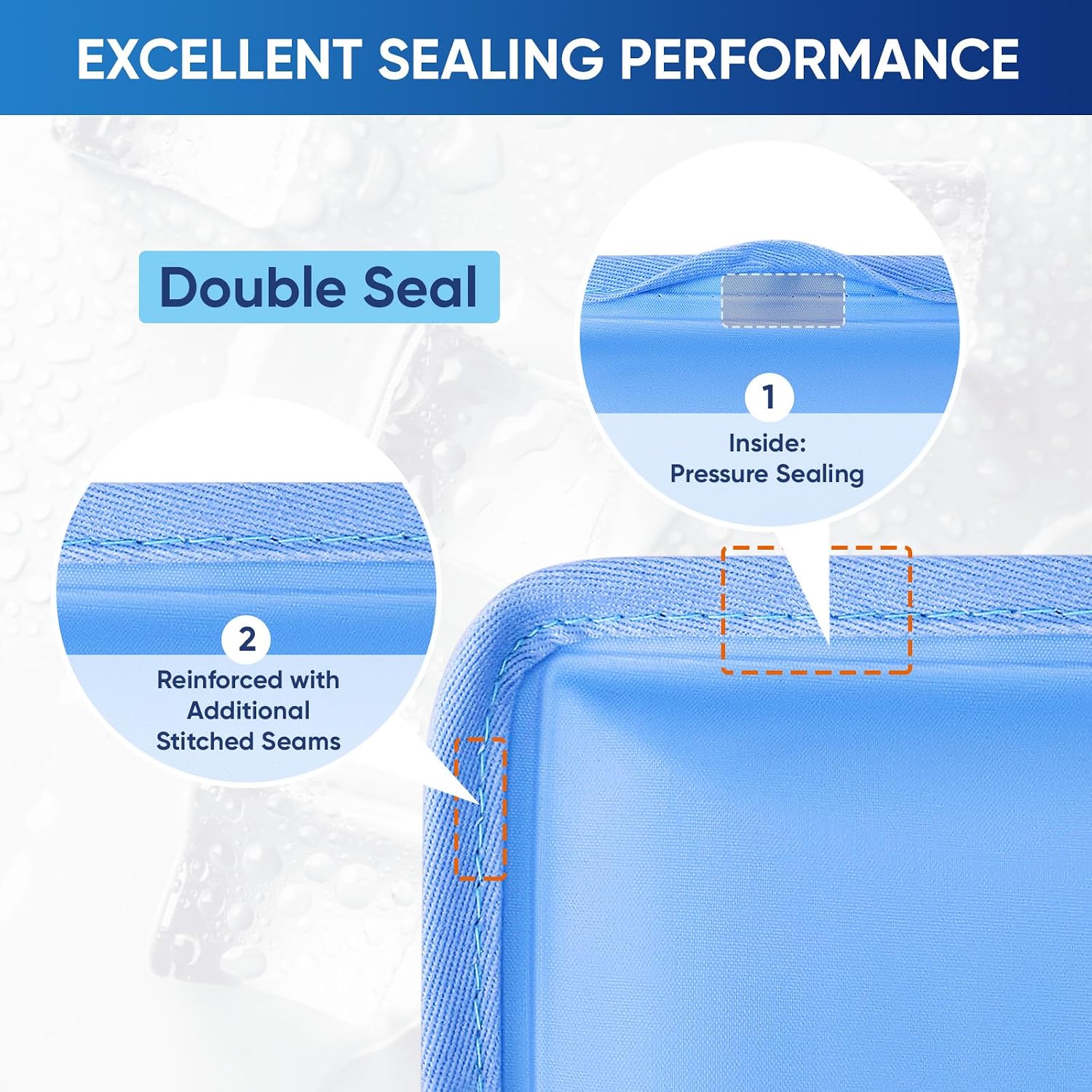 Gel Ice Packs for Injuries Reusable, Flexible Double Sided Cold Packs for Injuries, Ice Pack for Knee, Shoulder, Back, Hip, Leg, Arm (Blue, 11"x7.1", 1PK) - Image 2