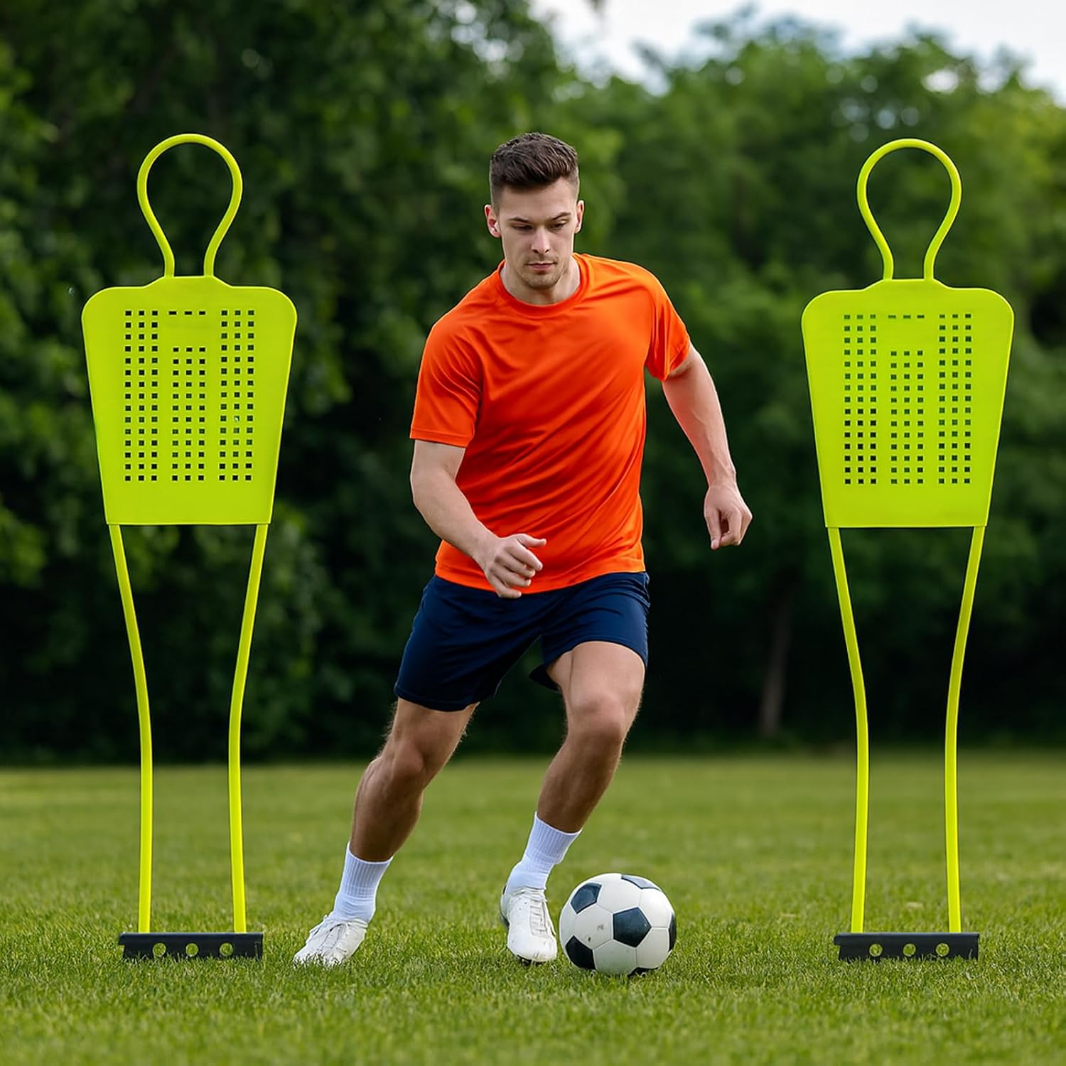 Soccer Mannequin for Training - 3 Pcs 65 Inch Soccer Dummies,Durable PVC Soccer Mannequins with Carry Bag, Soccer Free Kick Wall (Fluorescent Green) - Image 5