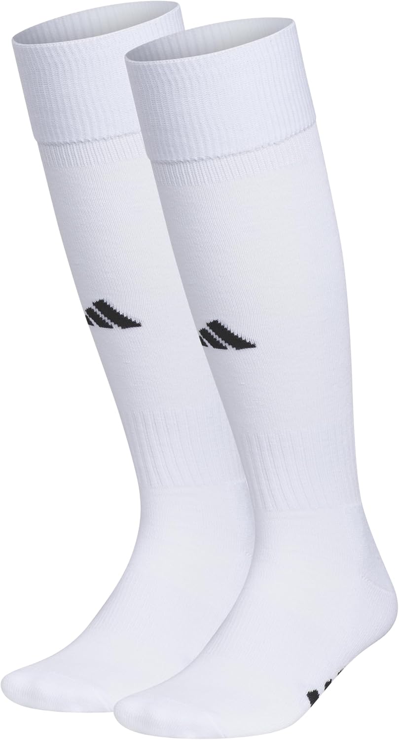 adidas Rivalry Over-the-Calf Soccer Socks 2 Pairs | Unisex, 2-Pack, Cushioned Impact Zones, Arch & Ankle Support, Secure Compression, Over-The-Calf Fit, Game & Practice Ready
