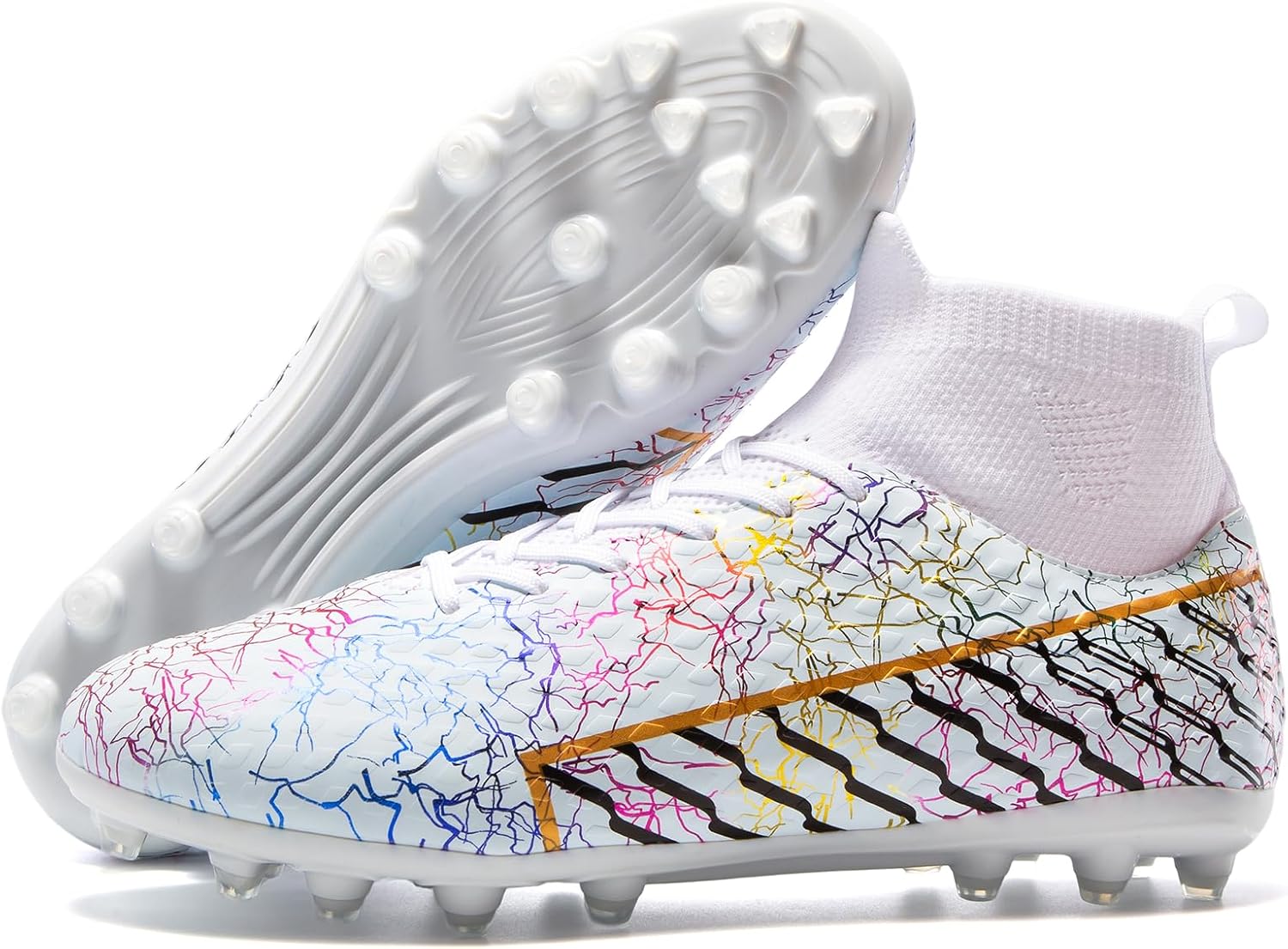 Youth Soccer Cleats - Lightweight High-Top Football Boots for Training