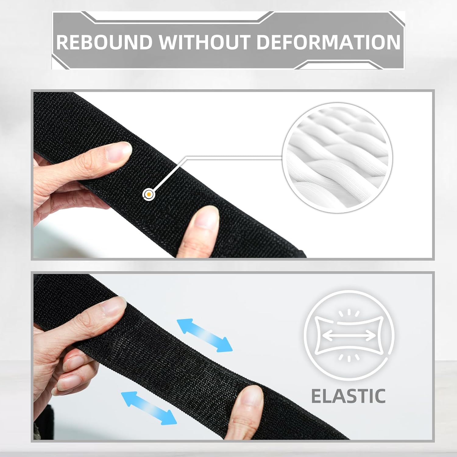 4PCS Elastic Soccer Shin Guard Straps for Kids Youth Adult | Shin Pad Holders, Shinguard Stays, Lightweight & Adjustable, Black & White - Image 4