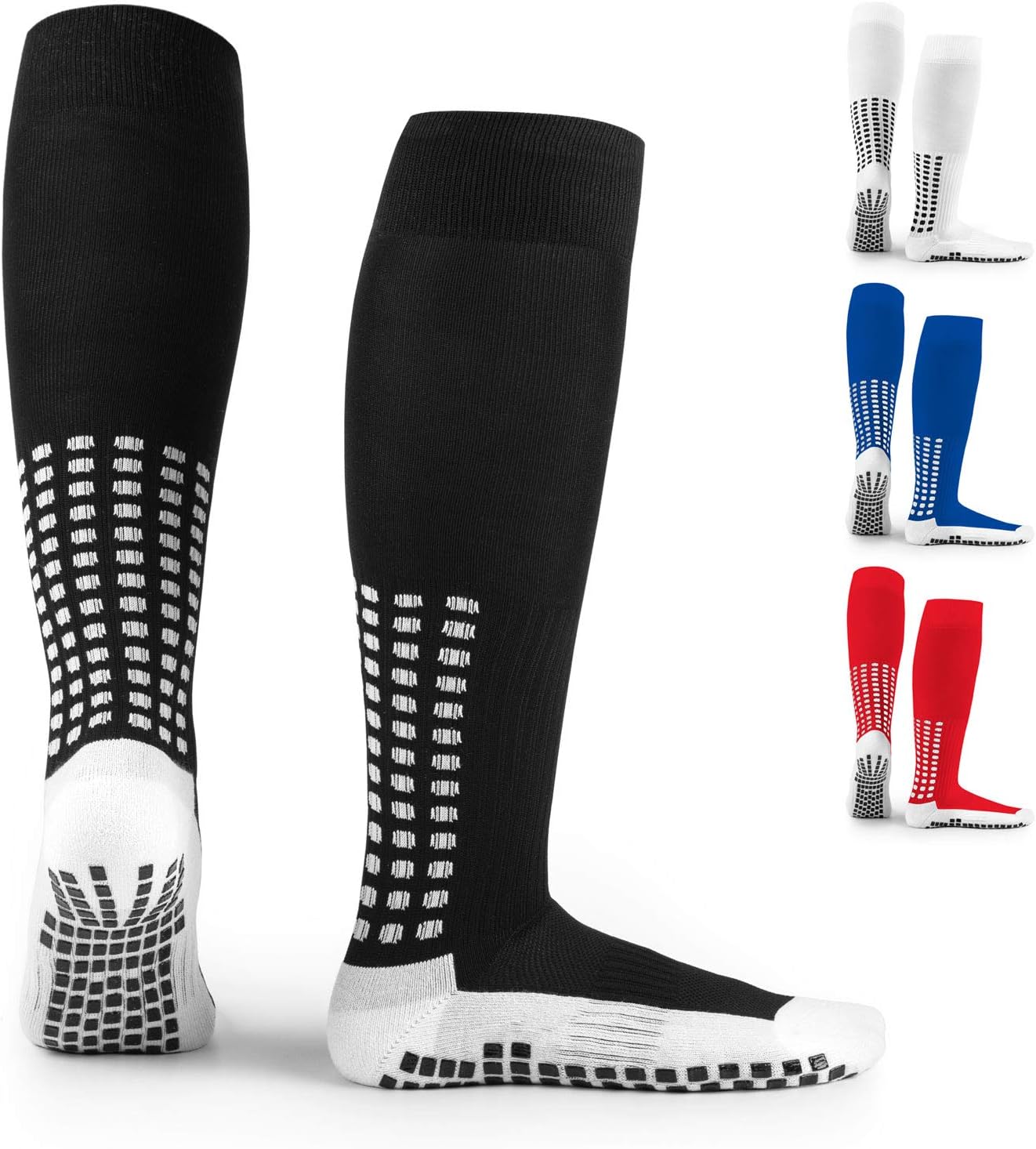 LUX Sports Knee-High Soccer Grip Socks | Full-length coverage with non-slip pads, cushioned comfort and a secure cleat fit