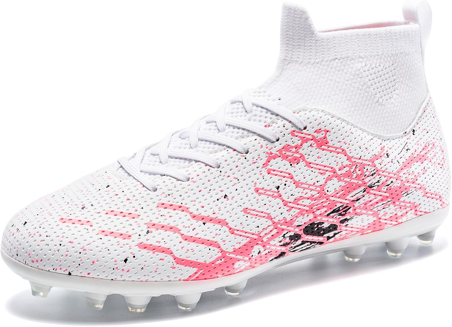 Unisex Soccer Cleats Lightweight No-Tie Lacing System Multi-Surface Football Shoes with Ankle Support for Beginners to Advanced Players - Image 2