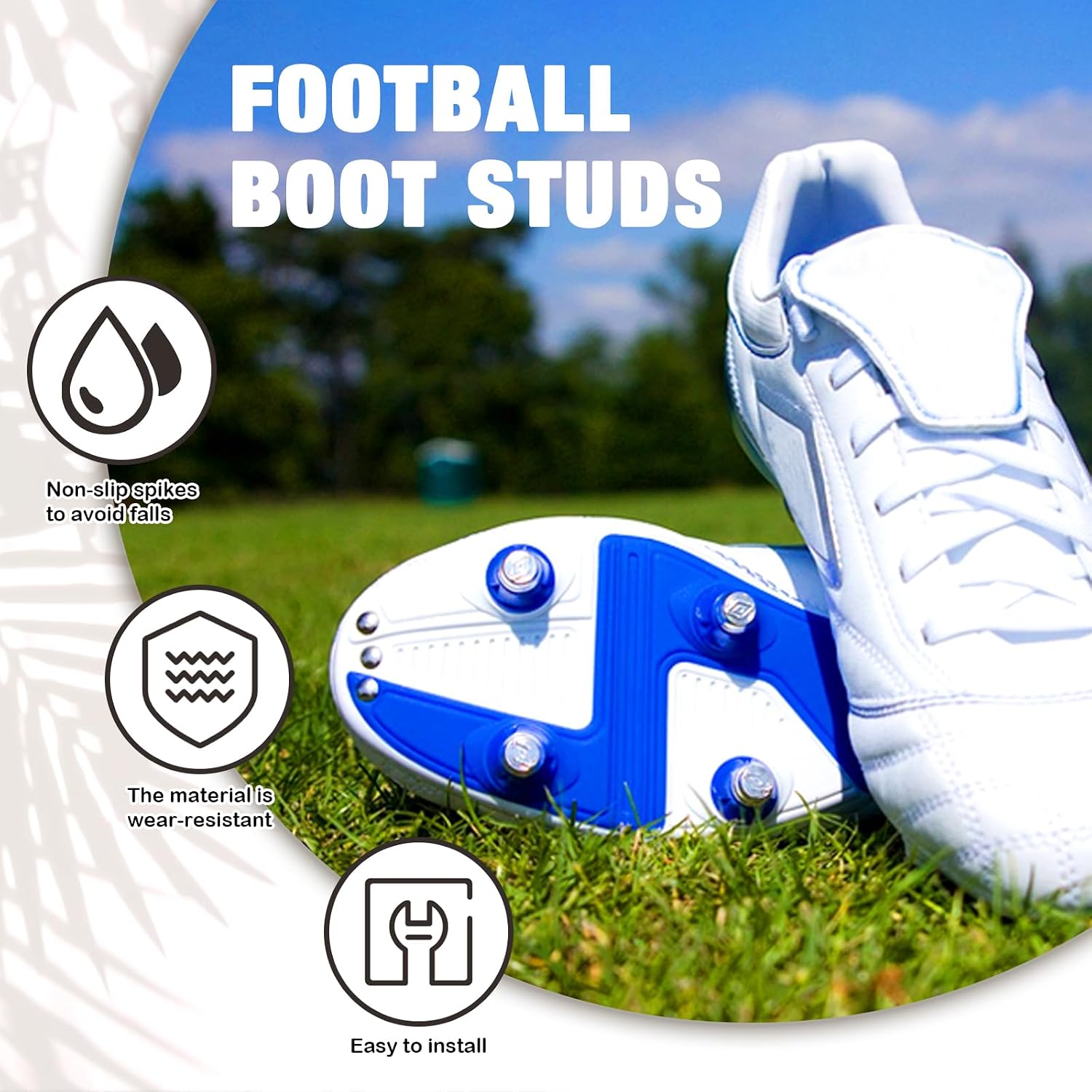 12 Pack 13mm + 16mm Football Boot Studs Replacement, Plastic Studs for Soccer Cleats with Nail Remover Rugby Soccer Screw-in Spikes, Suitable for Shoes with Spikes Requiring a Screw Diameter of 5mm - Image 5