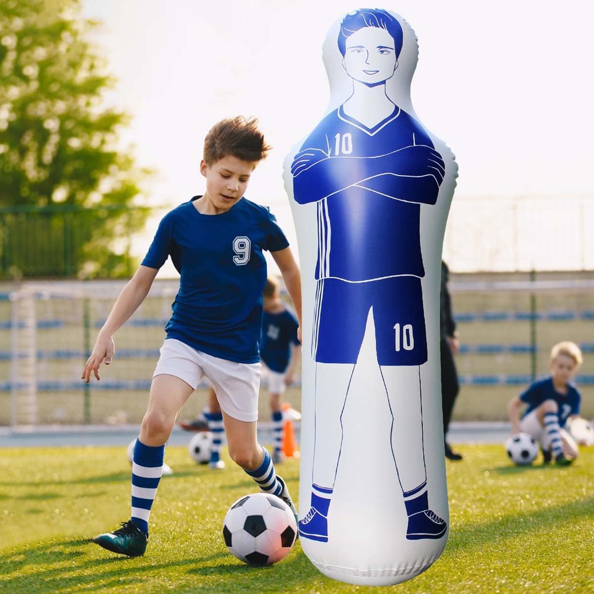 ZHUYNXIR Inflatable Soccer Dummy, Soccer Training Equipment, Inflatable Dummy Goalkeepr Air Mannequin Free Kick Wall Goalkeeper Defender Training for Children Adults - Image 3