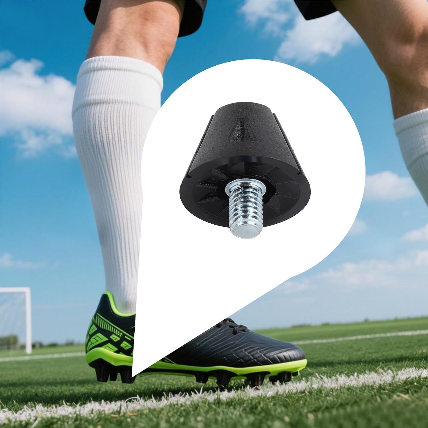 12pcs Football Boot Studs, 0.51in & 0.63in Plastic Soccer Cleats Replacement Spikes with Nail Remover Rugby Soccer Screw-in Spikes for Firm Surfaces Outdoor Athletic Training - Image 7