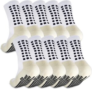 5 Pairs Soccer Grip Socks Men: Non ...