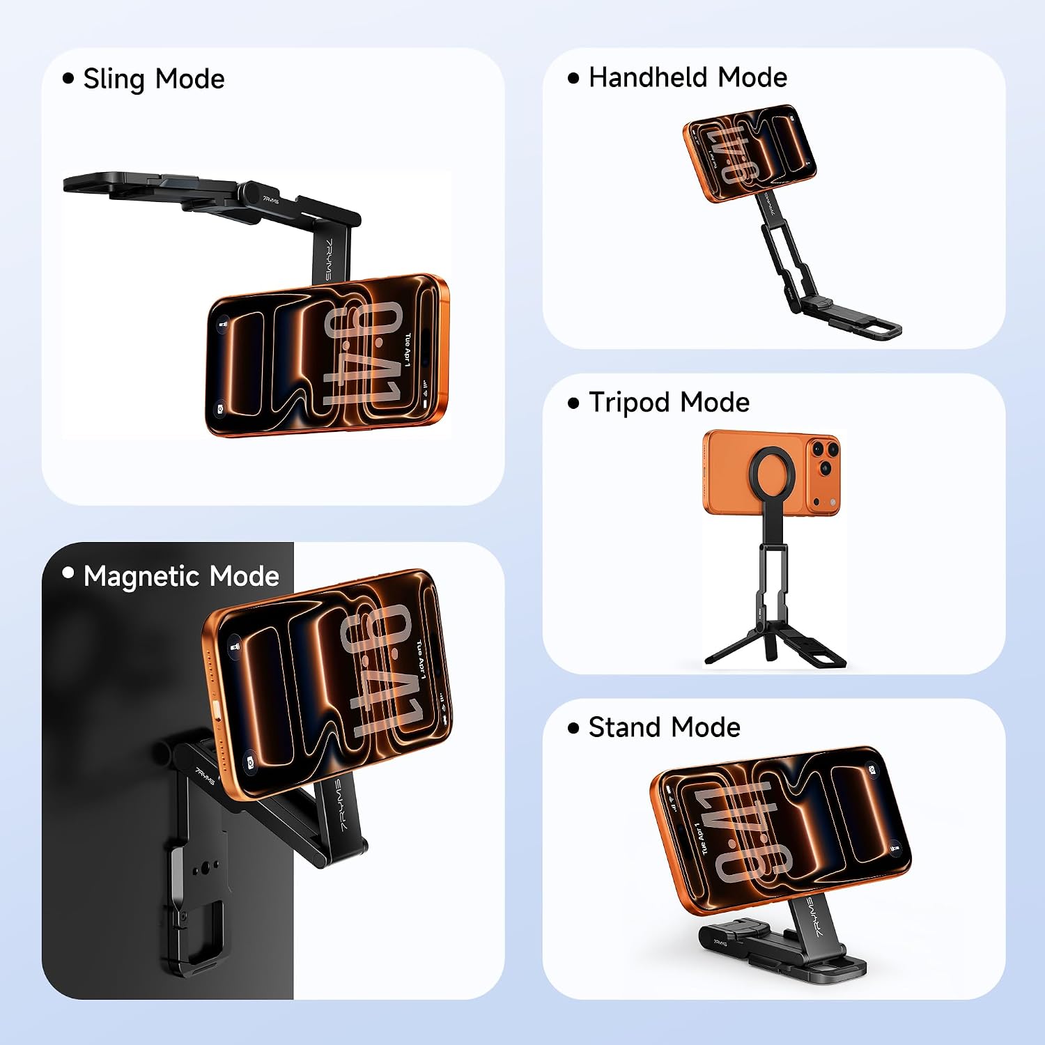 7RYMS 7RIG T1 Magnetic Phone Tripod for iPhone/Android, 1/4" Screw for Vlog | Aluminium MagSafe Phone Holder with Magnet Foldable Hook, Mini Smartphone Stand for Gym, Travel, Filming, Video Recording - Image 6