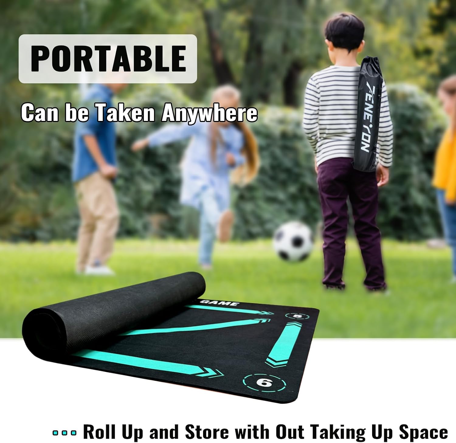 Soccer Training Mat, Soccer Practice Equipment for Footwork and Agility | Soccer training equipment and soccer footwork training mat for dribbling ball control balance coordination and agility drills - Image 5
