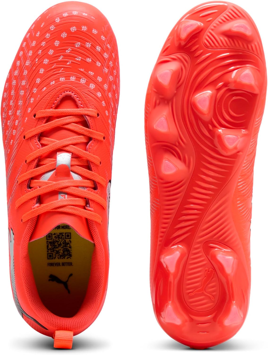 PUMA Kids Boys Future 9 Play FirmArtificial Ground Soccer Cleats - Red - Image 4