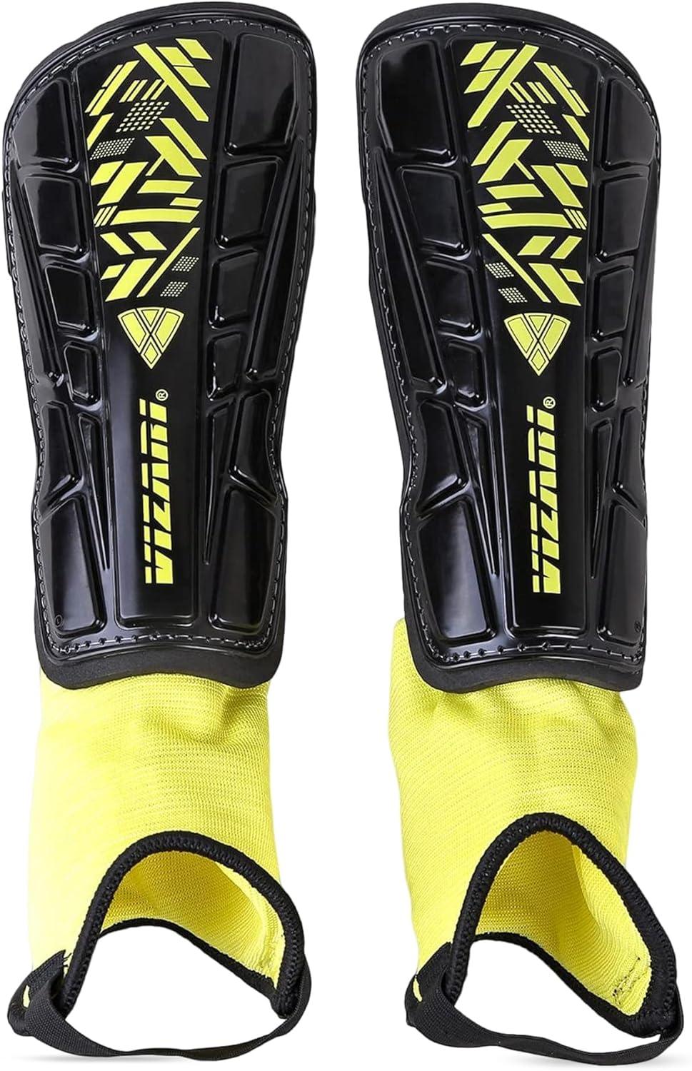 Vizari Malaga Soccer Shin Guards for Kids | Soccer Gear for Boys Girls | Protective Soccer Equipment | Adjustable Straps