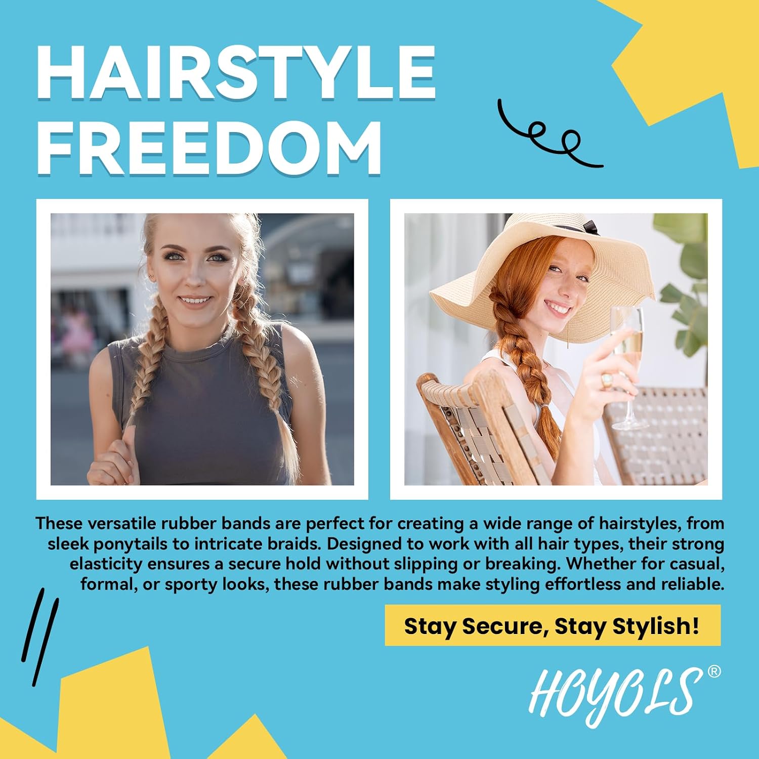 HOYOLS Clear Hair Ties, 1500 Pcs Small Elastic Rubber Bands | Soft Mini TPU Rubber Bands with No-Snag Stretch Hold for Braids, Ponytails and Daily Styling for Women and Teens - Image 5