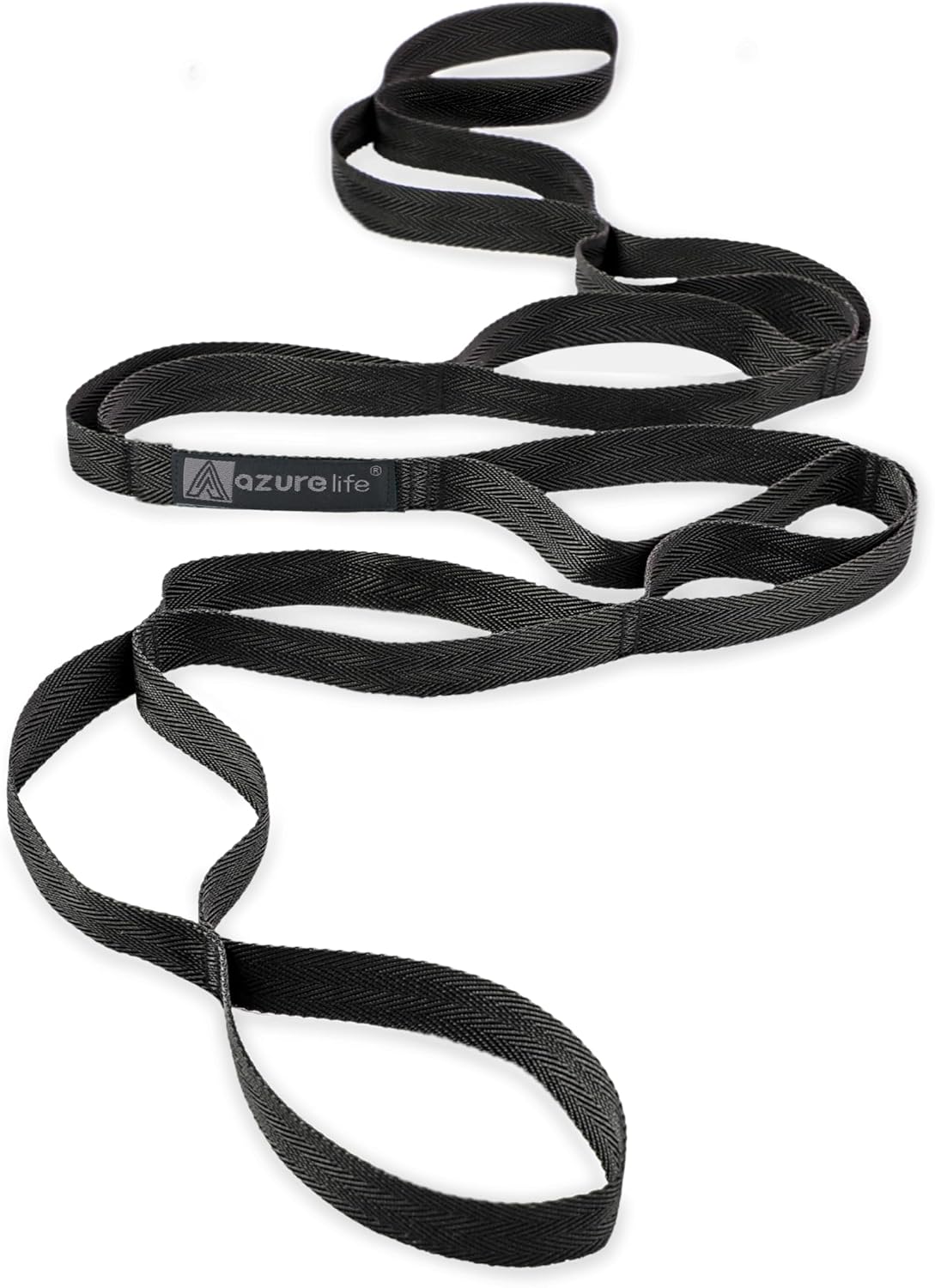 A AZURELIFE Premium Durable Stretch Straps with Loops, Stretching Strap for Physical Therapy, Multi-Loop Yoga Strap Fitness Exercise Strap for Yoga, Pilates, Dance, Flexibility&Exercise - Image 6