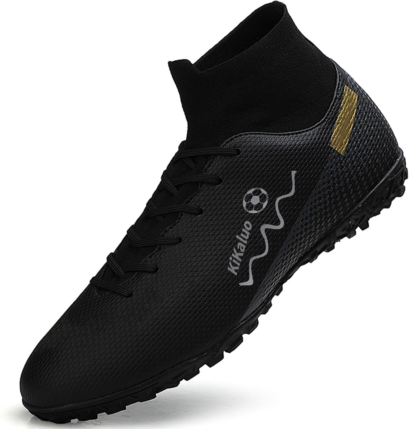 Men's Soccer Shoes Football Cleats High-Tops Lace-Up Non-Slip Spikes Athletic Baseball Sneaker