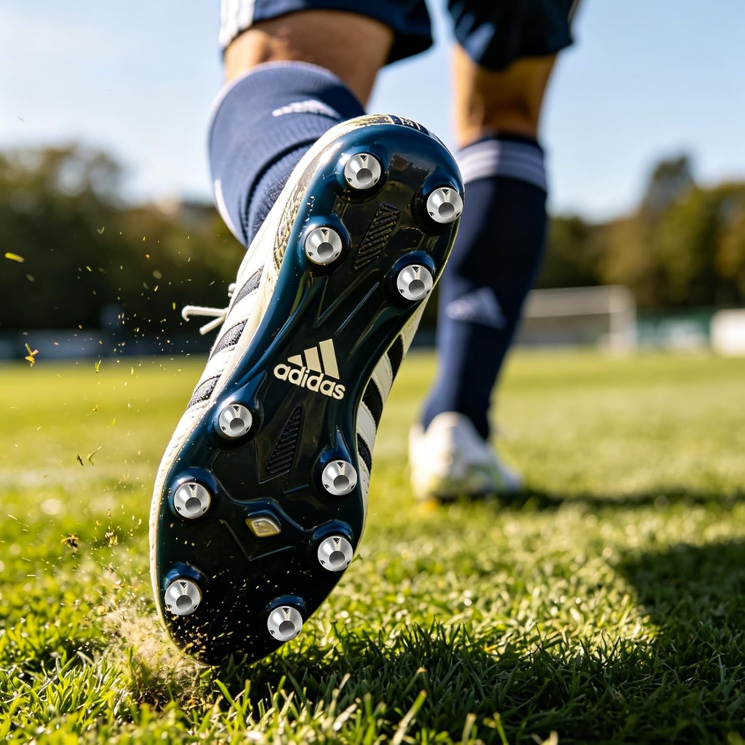 Soccer SG Studs, 12PCS Aluminum Screw-in Cleat Spikes for Soft Ground, with Wrench, Compatible with adidas & M6 Thread Football Boots - Image 3