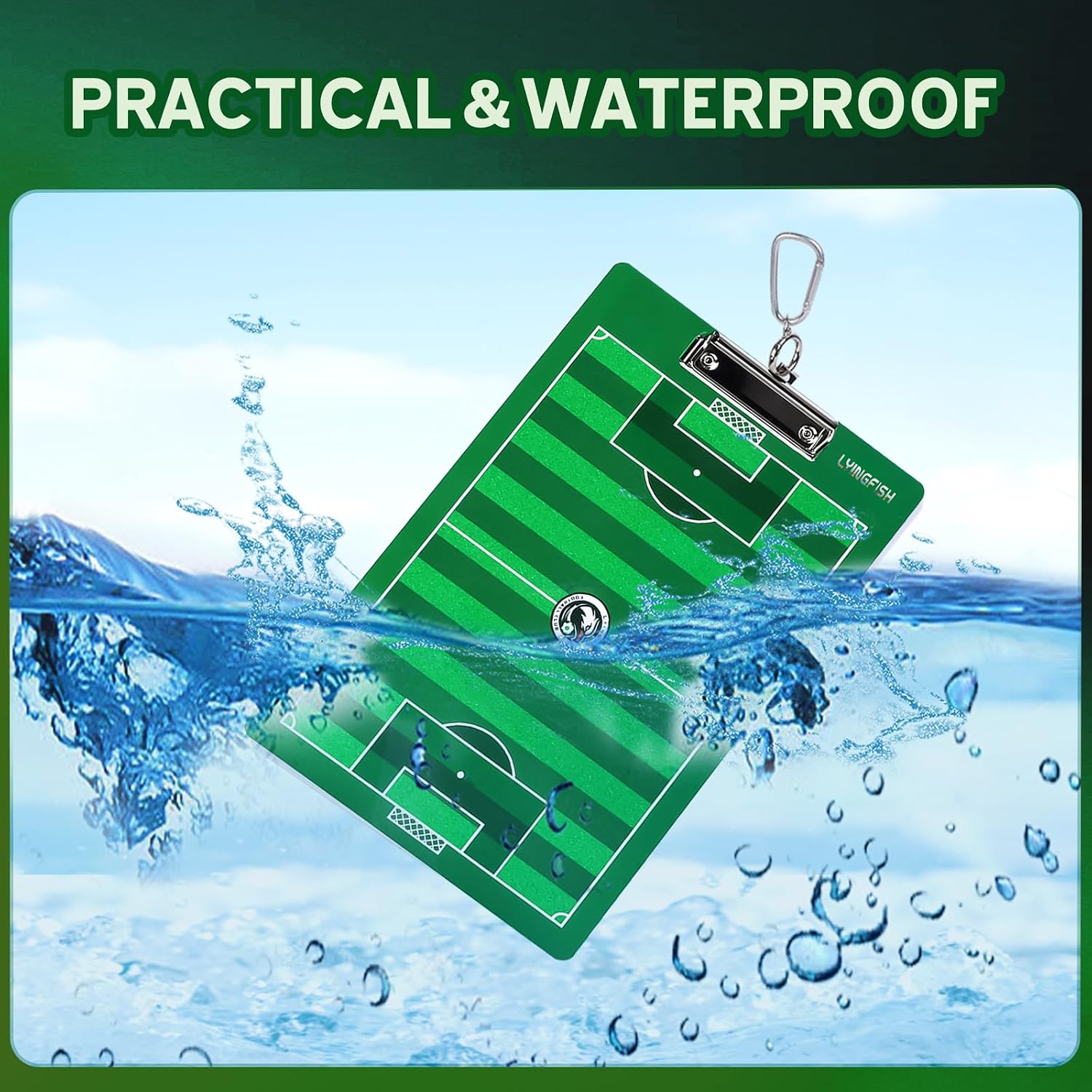 Dry Erase Coaches Clipboard, Waterproof Soccer Whiteboard for Coaches Double-Sided Soccer Clipboard for Coaches Writable and Erasable Coaching Board Dry Erase Coaching Board Dry Erase Clipboard Gift - Image 3