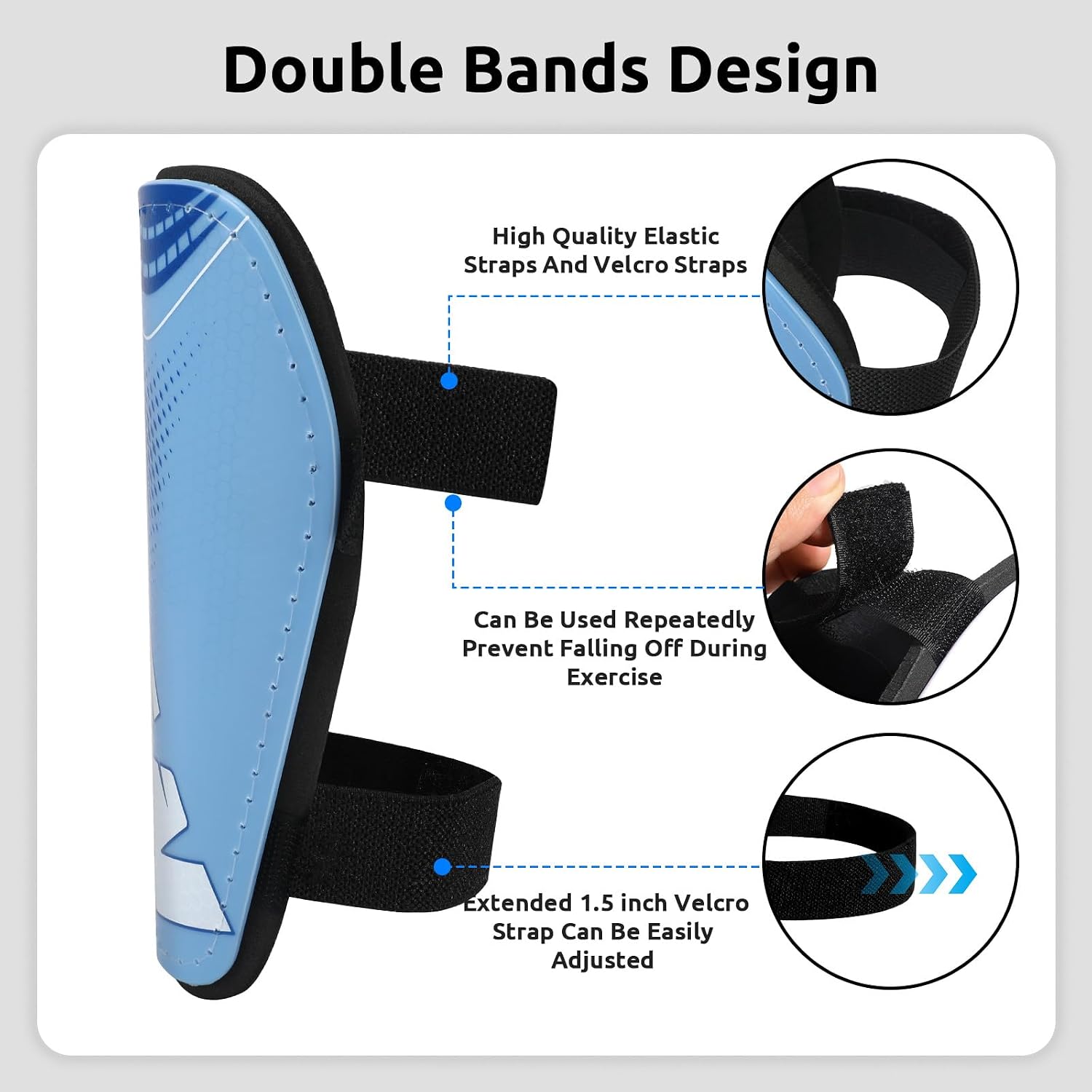 Shin Guards Soccer Kids Toddler, Shin Guard for Boys Girls 2-18 Years Old | Soccer Shin Guard, Football Shin Pads Protection Equipment with Adjustable Straps, Youth Teenagers - Image 3