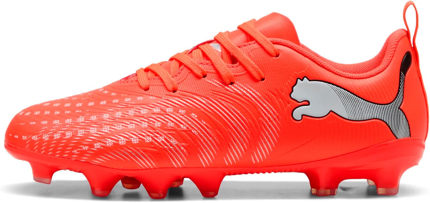 PUMA Kids Boys Future 9 Play FirmArtificial Ground Soccer Cleats - Red