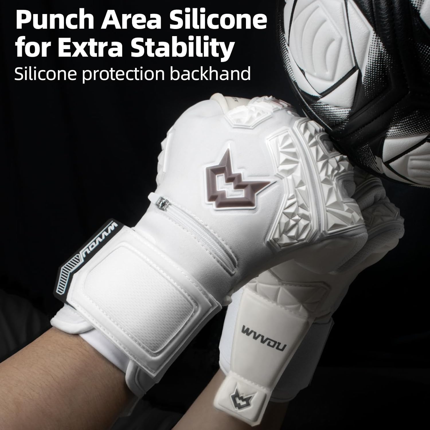 Soccer Goalie Gloves for Adults and Youth, High Performance Goalkeeper Gloves with 5 Detachable Finger Saves, Soccer Gloves with 4mm Sticky Latex Palm - Image 6