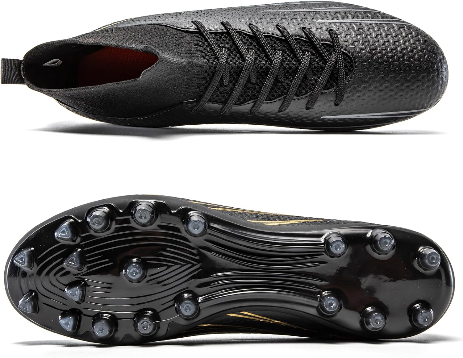 Unisex-Child Soccer Cleats High-Top Football Cleats Lightweight Training Soccer Shoes - Image 4