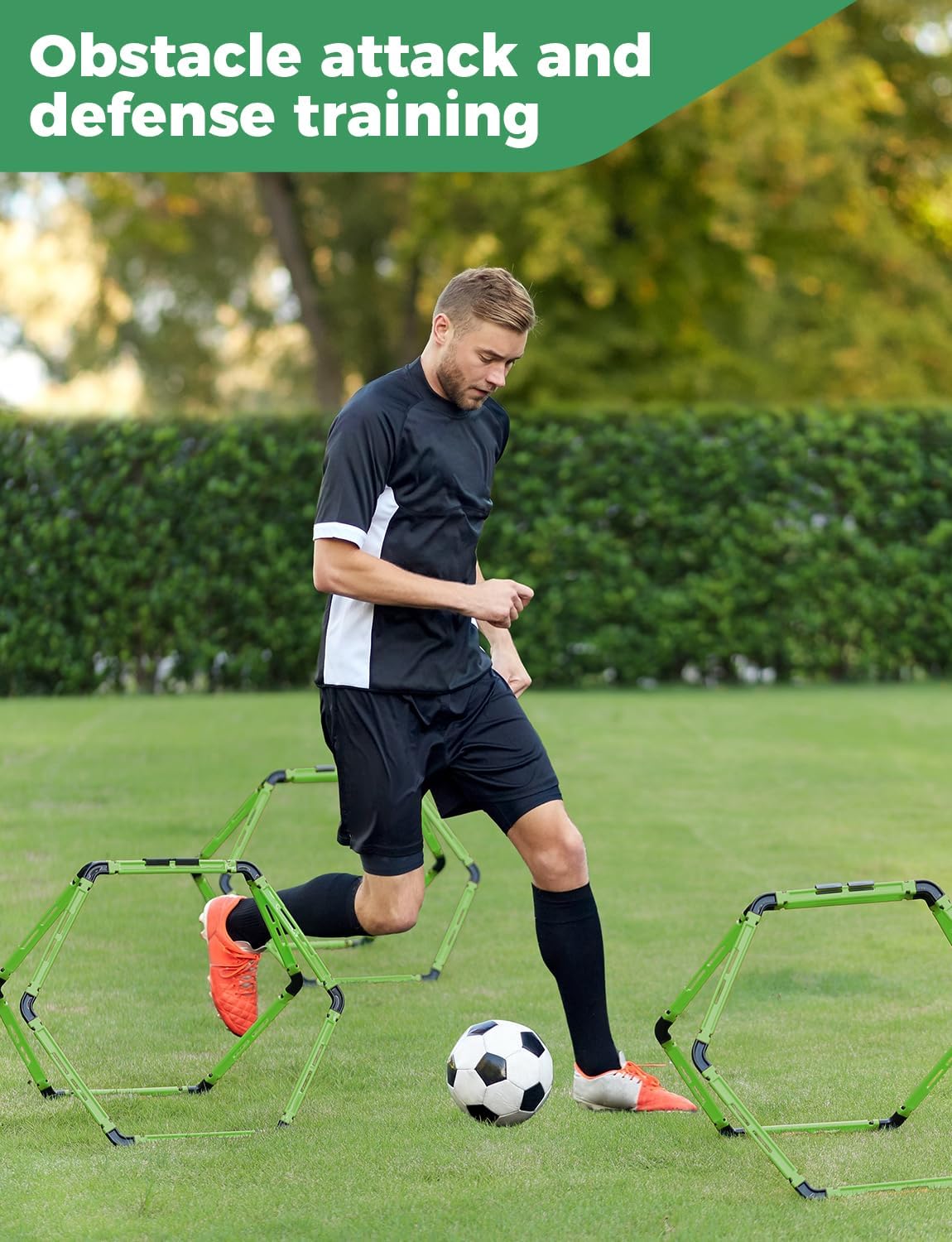 GHB Hex Agility Rings Speed Rings with Carrying Bag 6 Set Portable Hexagon Rings, Agility Ladder for Agility Footwork Training - Image 6