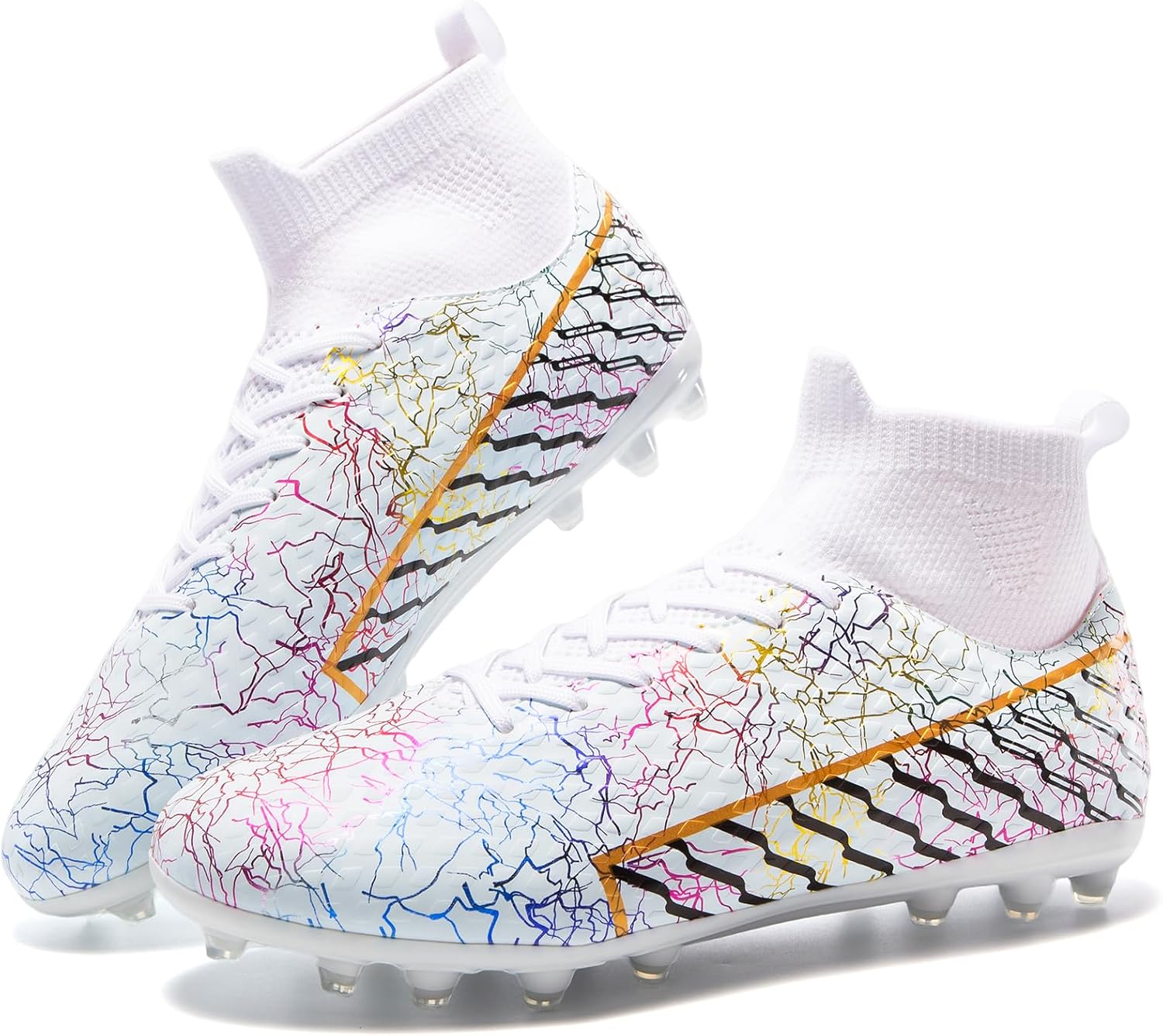 Youth Soccer Cleats - Lightweight High-Top Football Boots for Training - Image 2