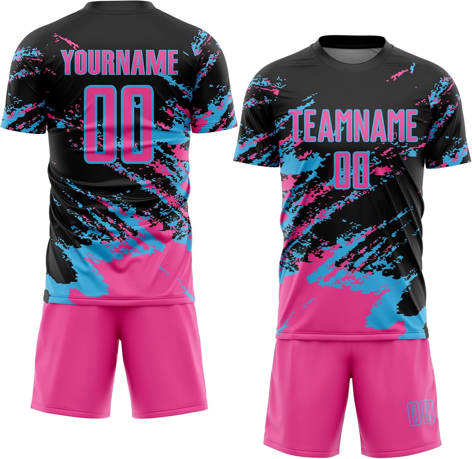 Custom Soccer Jerseys Personalized Soccer T Shirts & Shorts for Men Youth Women Boys, Printed Name Number Team Uniforms