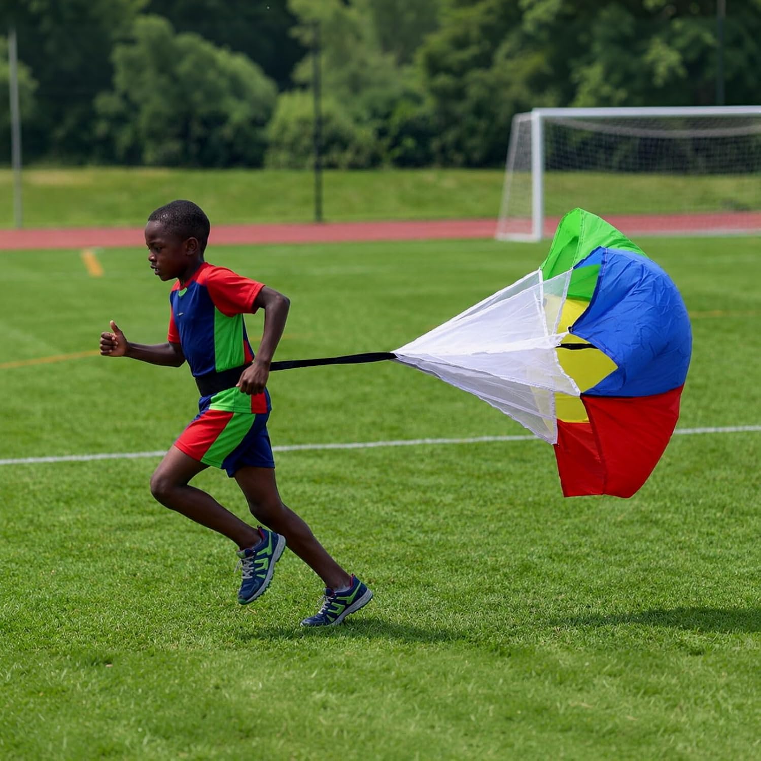 Kids Speed Training Resistance Parachute Running Training Equipment Small | for Youth Athletes Track and Field Sprint Football Softball Soccer Baseball Basketball Swim Agility Train Workout - Image 4