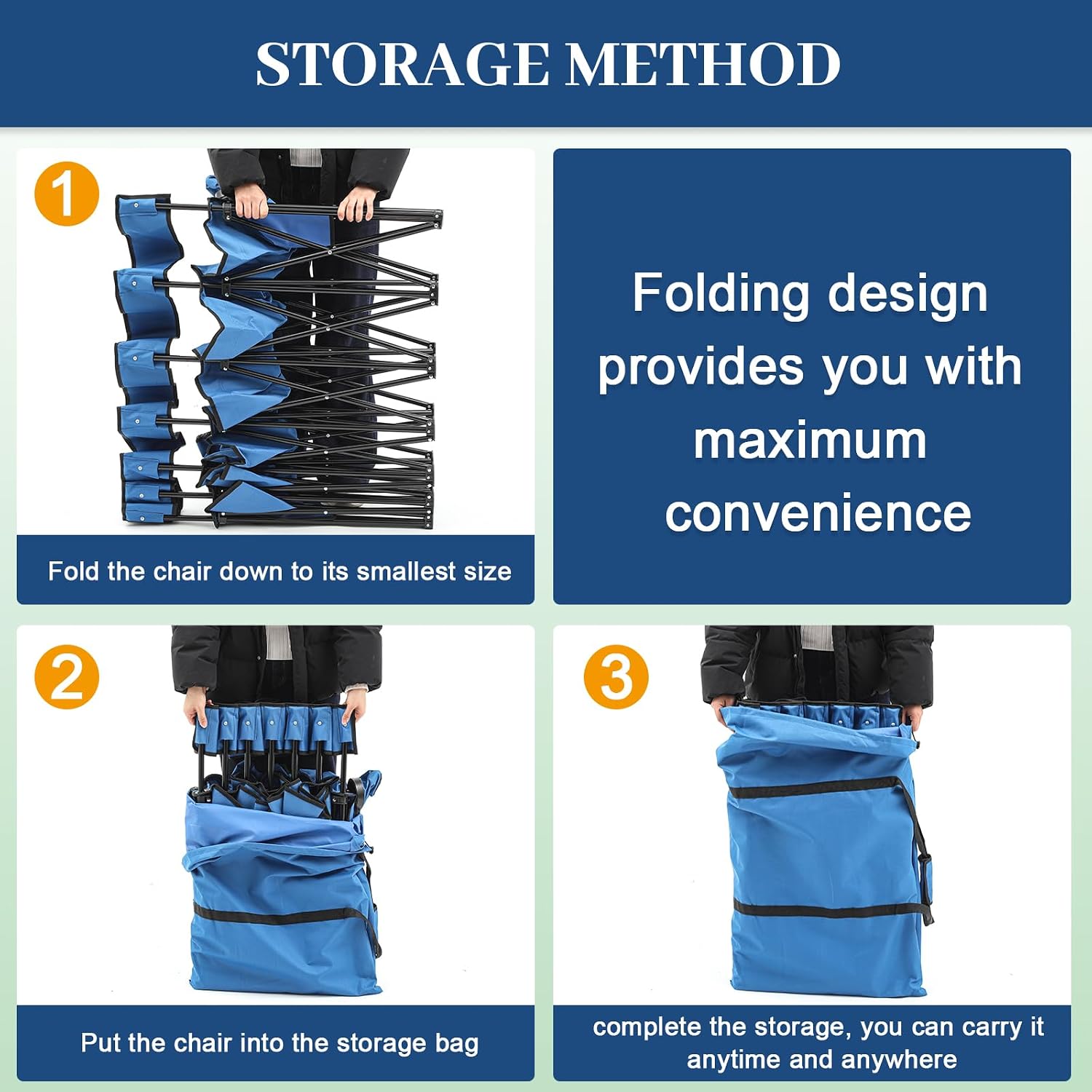 6 Seat Folding Soccer Bench with Cup Holder, Sport Team Bench,Blue | Portable Sideline Bench, Foldable Team Chair for Football Training, Outdoor Events, Camping with Storage Bag - Image 5