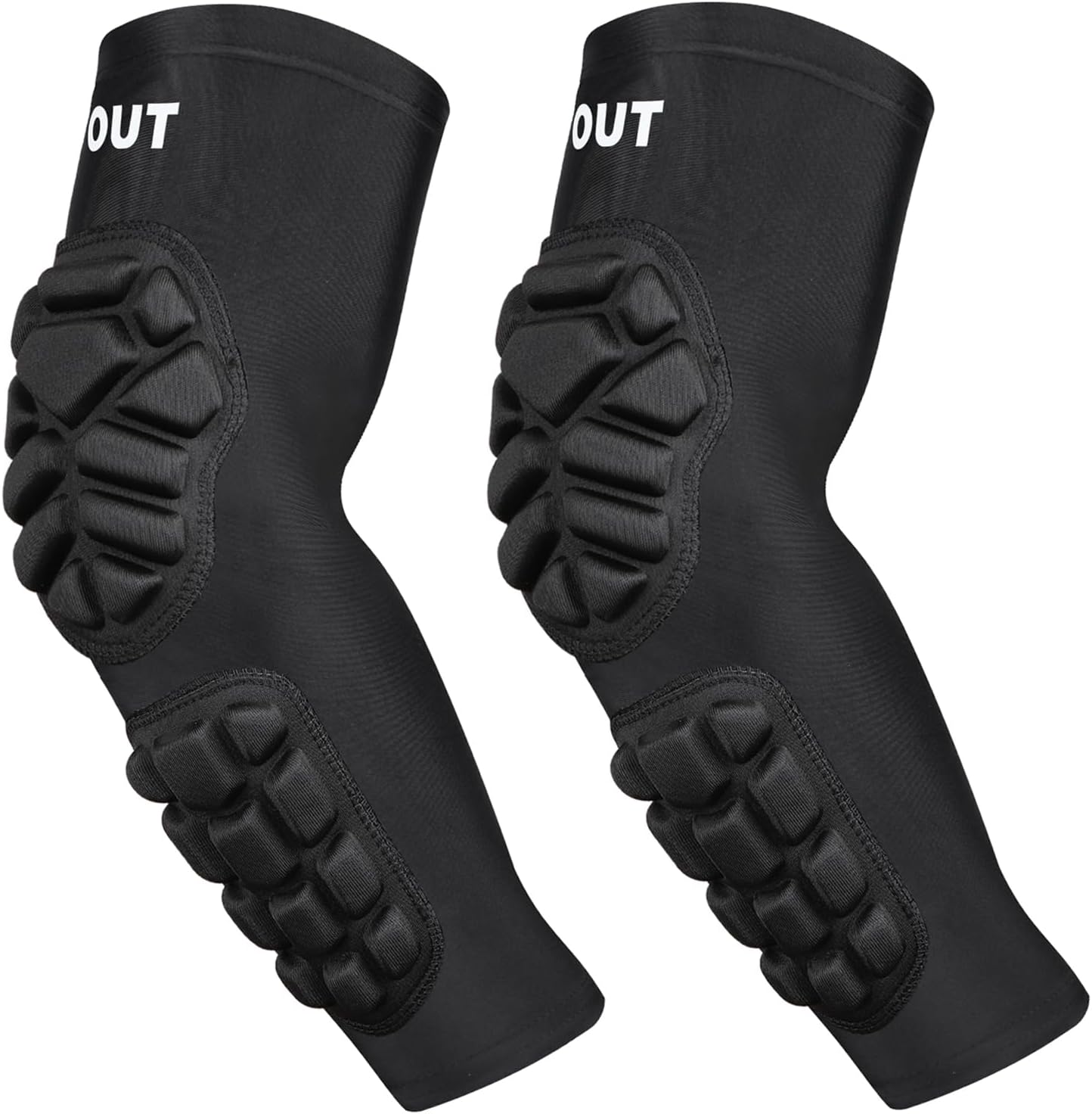 Padded Arm Sleeves Elbow Forearm Crashproof Pads Protection for Football Basketball Volleyball Soccer 2 Pack