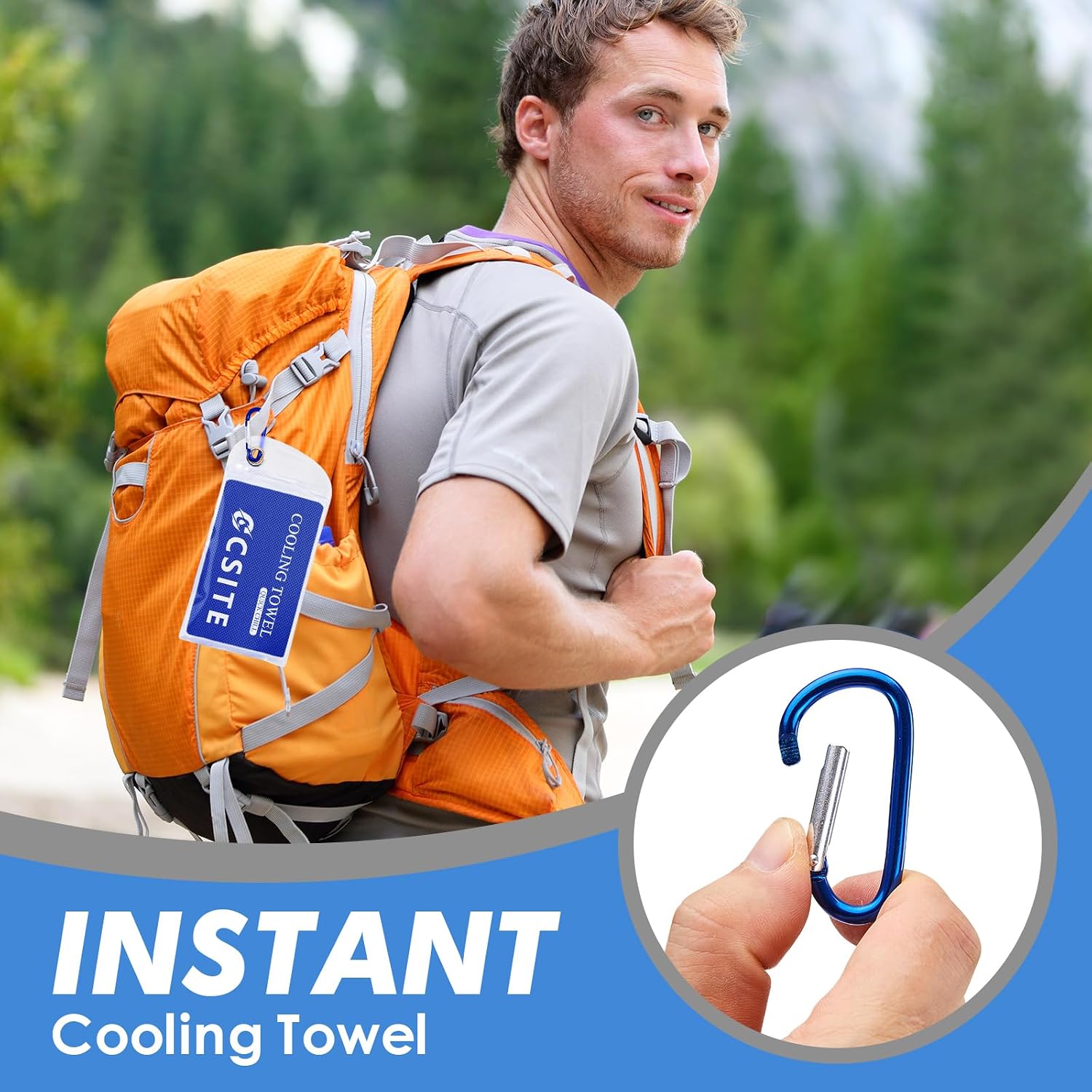 CSITE 4 Pack Cooling Towels (47"x12") for Neck and Face, Ice Towel for Hot Weather, Soft Breathable Chilly Gym Towels, Microfiber Towel for Work Out, Yoga, Running, Camping & More Activities - Image 6