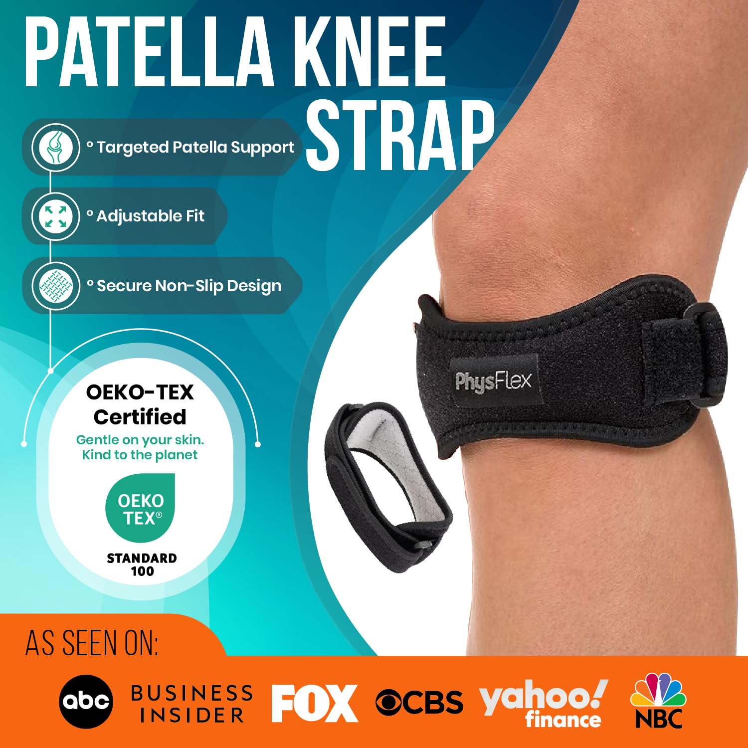 2 Pack Patellar Tendon Support Strap, Knee Brace, Knee Support, Pain Relief | Jumpers Knee, Tendonitis, Tendonitis, Hiking, Soccer, Basketball, Running, Adjustable Patella Stabilizer Strap, Men & Women - Image 2