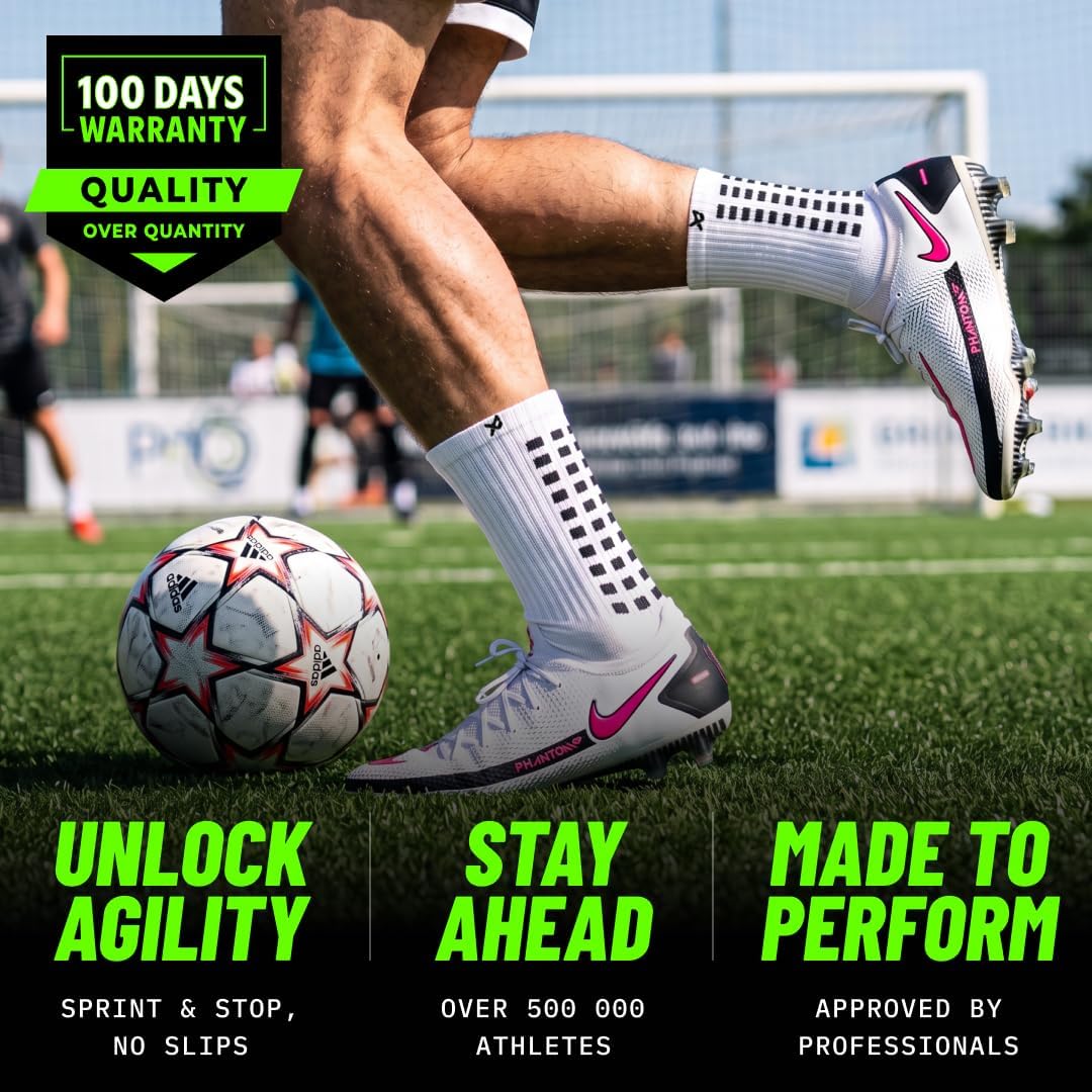 Lux Dual Grip Soccer Socks for Men & Women - DualGrip Engineered for Performance & Comfort - Anti-Slip Grip Socks for Soccer - Image 5
