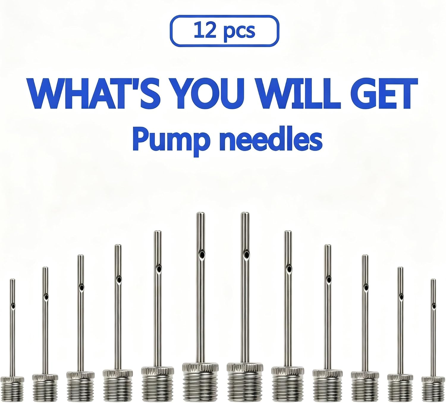 Ball Pump Needles Stainless Steel Air Pump Needles for Inflation Ideal for Football Basketball Volleyball and All Sports Balls Needle for Ball Pump Durable and Reliable for Quick and Easy Inflation - Image 2