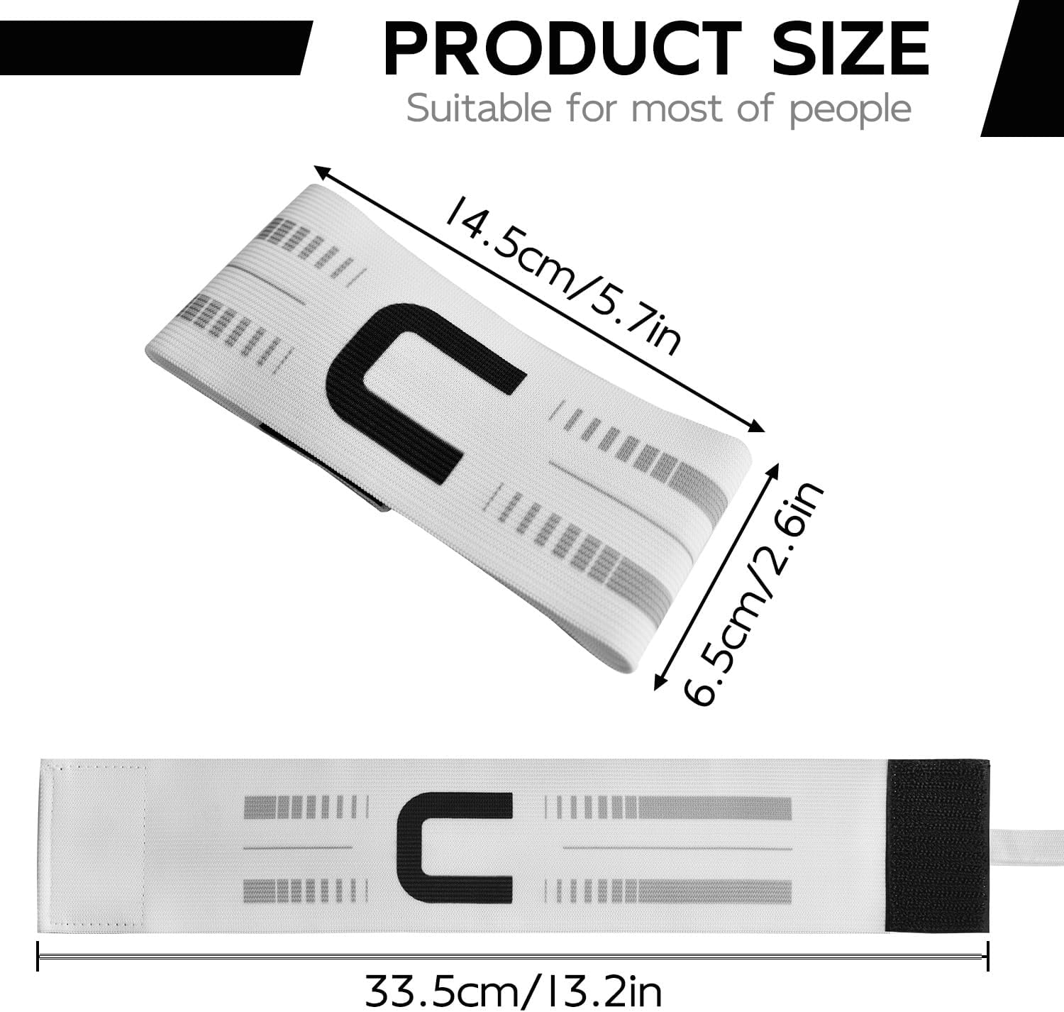 Captain Armband, Unisex C Captain Armbands Soccer Football Player Captain's Arm Bands Sport Team Training for Youth and Adult - Image 3
