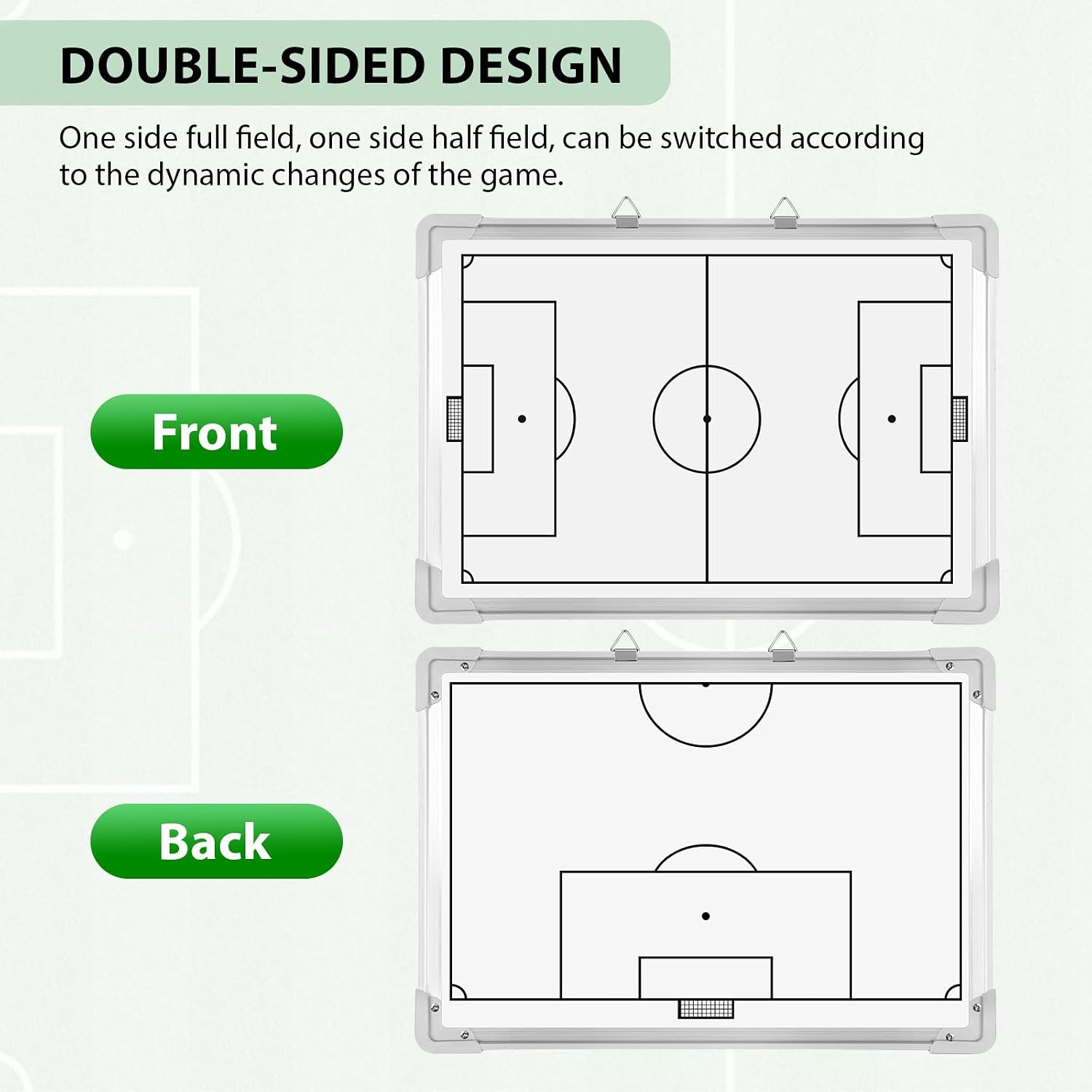Soccer Dry Erase Coaches Clipboard, Large Soccer Lineup Coaching Strategy Tactics Board,Portable Soccer Clipboard for Coaches Soccer Dry Erase Whiteboard Strategy Tactical Blackboard - Image 4