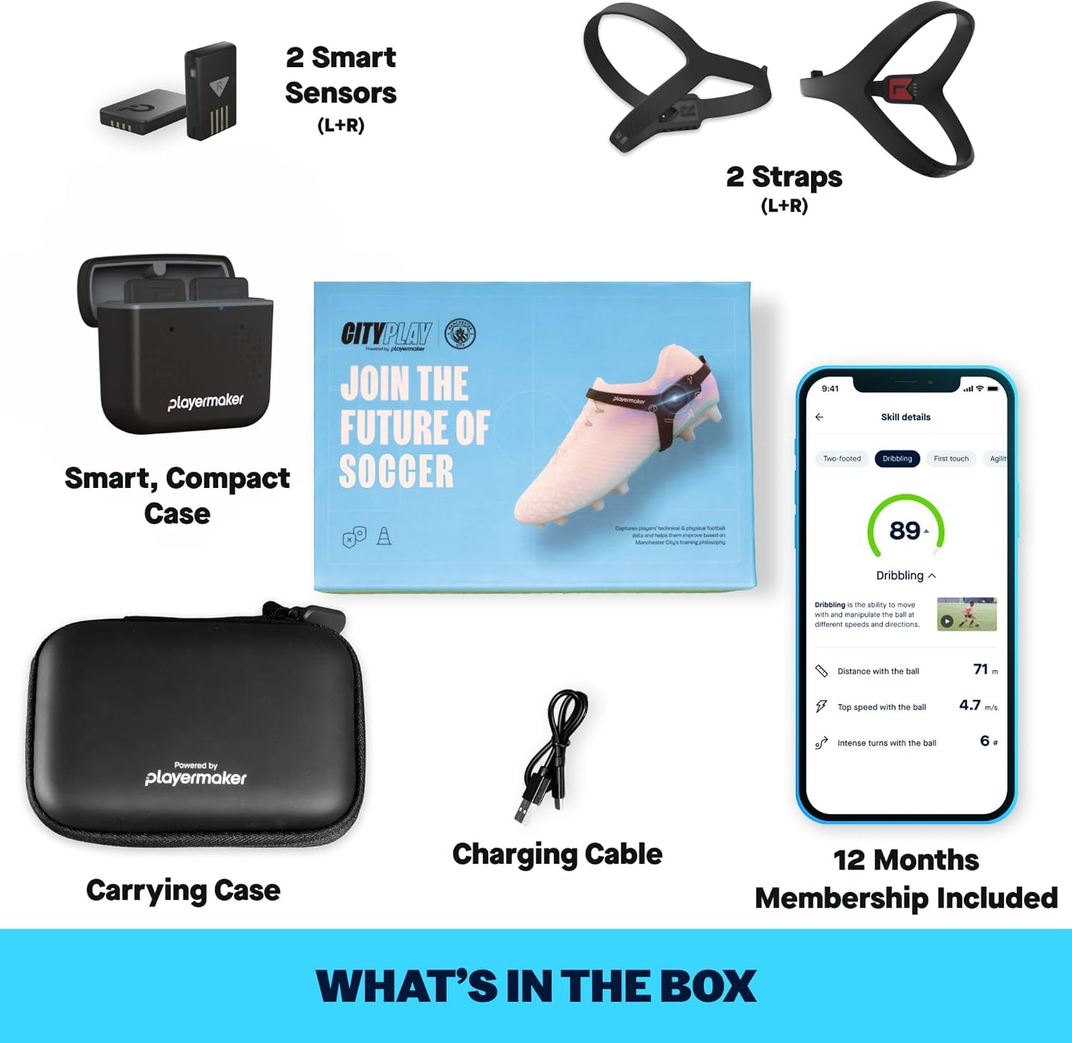 CITYPLAY Smart Soccer Tracker for Cleats - Training Sensor for Youth | Tracks 25+ Technical & Physical Metrics - 12-Month App Access - High-Precision Foot Wearable Technology - Ideal Soccer Gift - Image 9